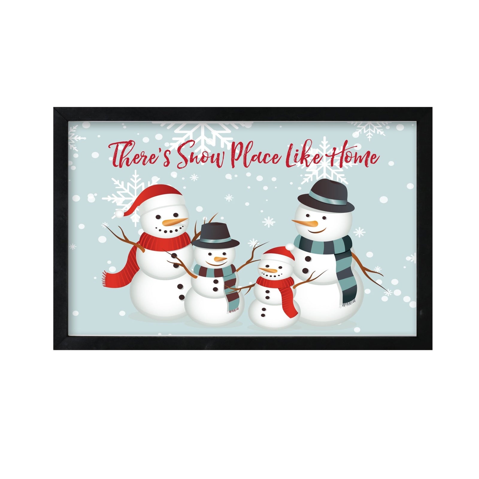 Merry Christmas Framed Shadow Box - Snowman There's Snow Place - LifeSong Milestones
