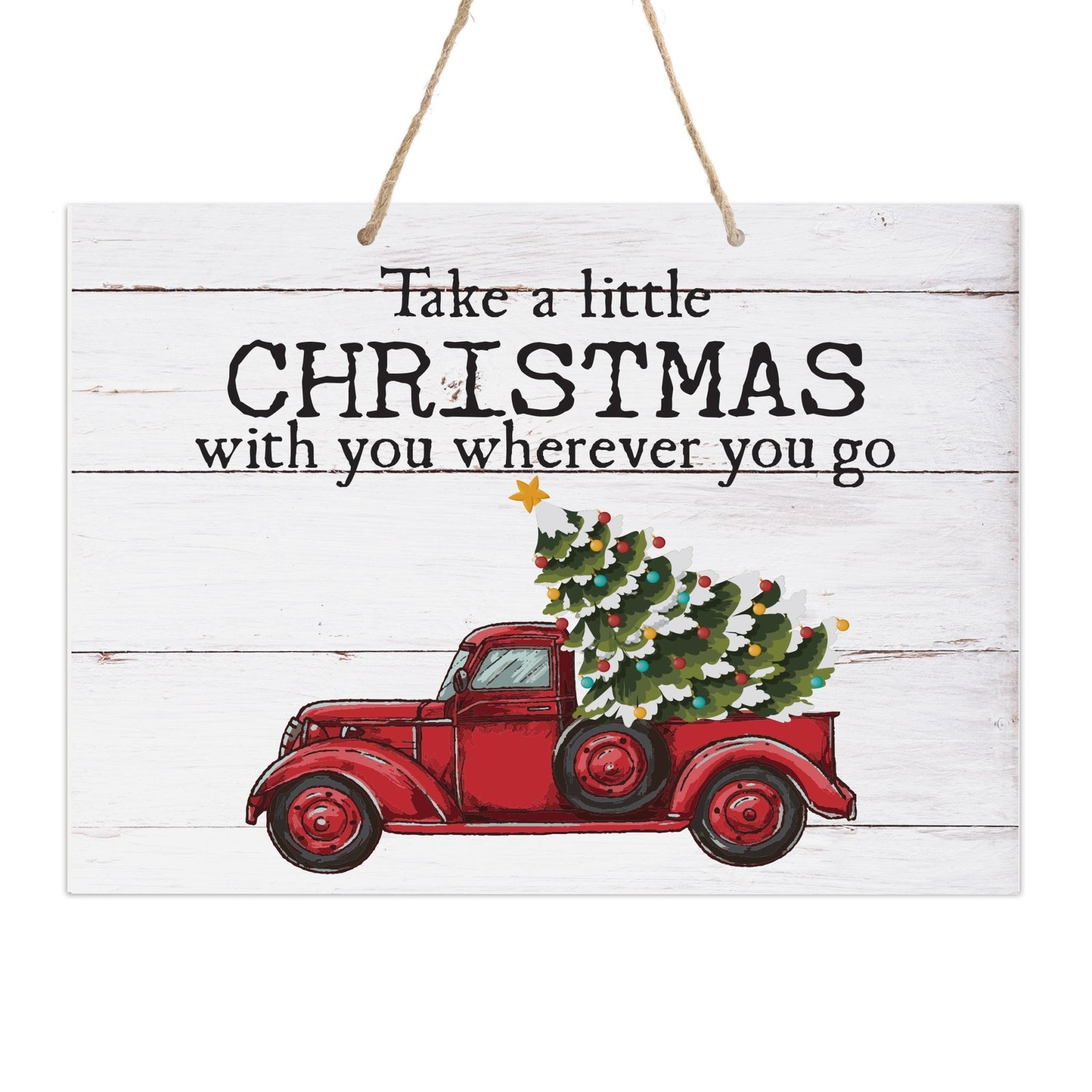 Merry Christmas Wall Hanging Sign - Take A Little - LifeSong Milestones