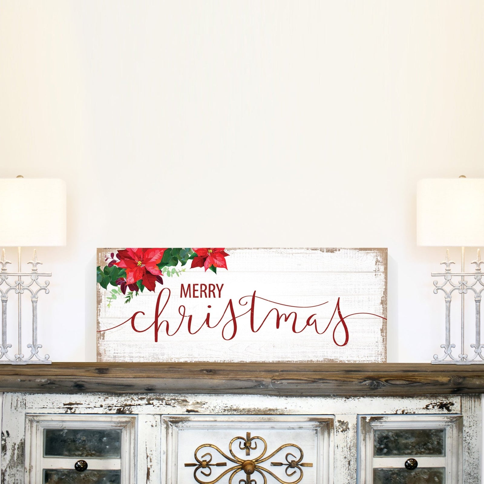Merry Christmas | Wooden Tabletop Decoration 10x4 - LifeSong Milestones