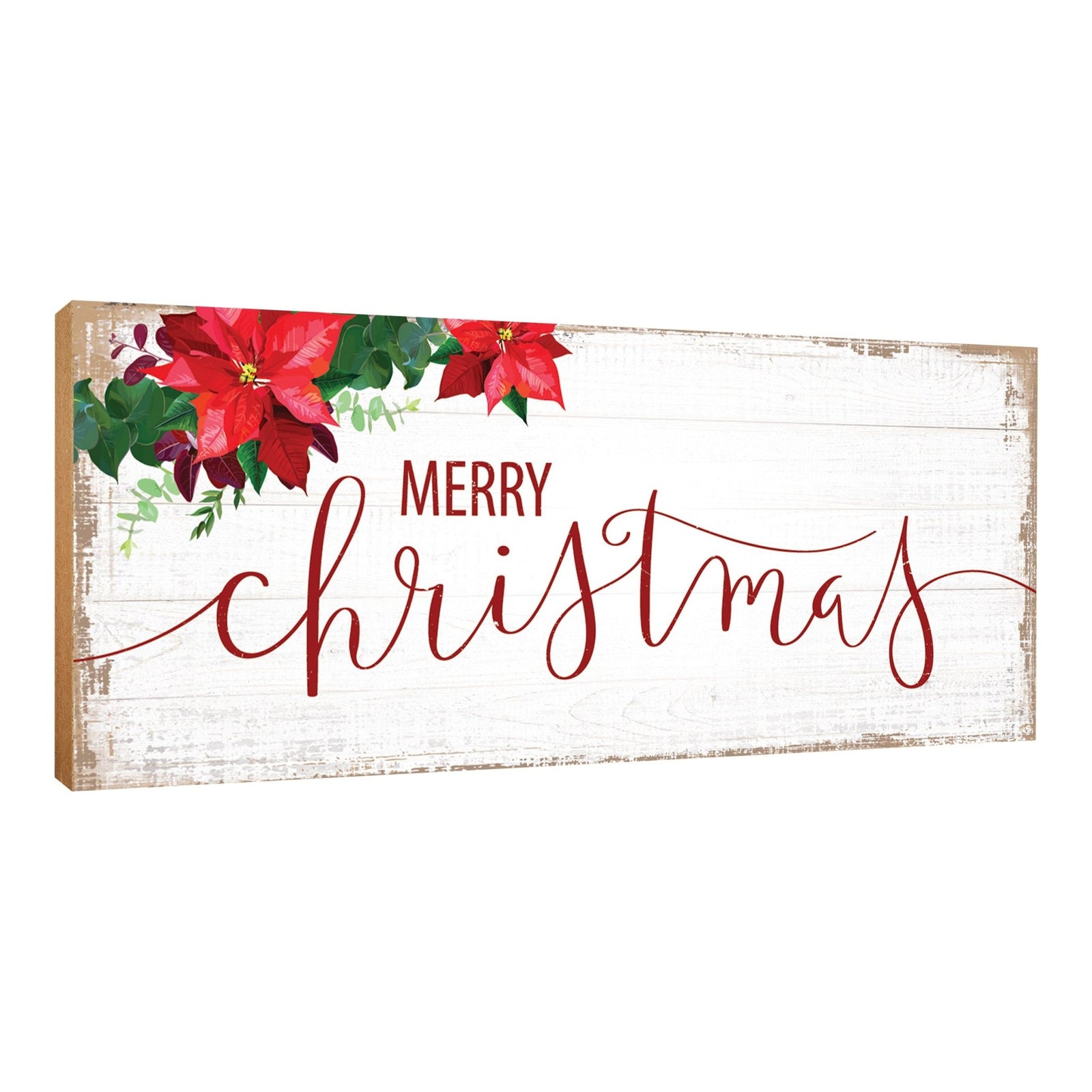 Merry Christmas | Wooden Tabletop Decoration 10x4 - LifeSong Milestones