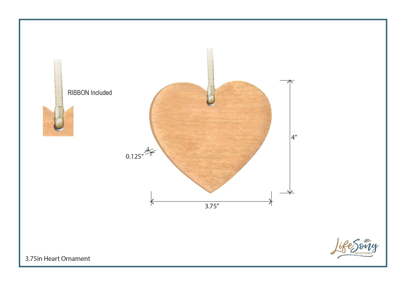 Modern 3.75in Christmas Wooden Heart Ornament for Grandparents - Only the Best Parents - LifeSong Milestones