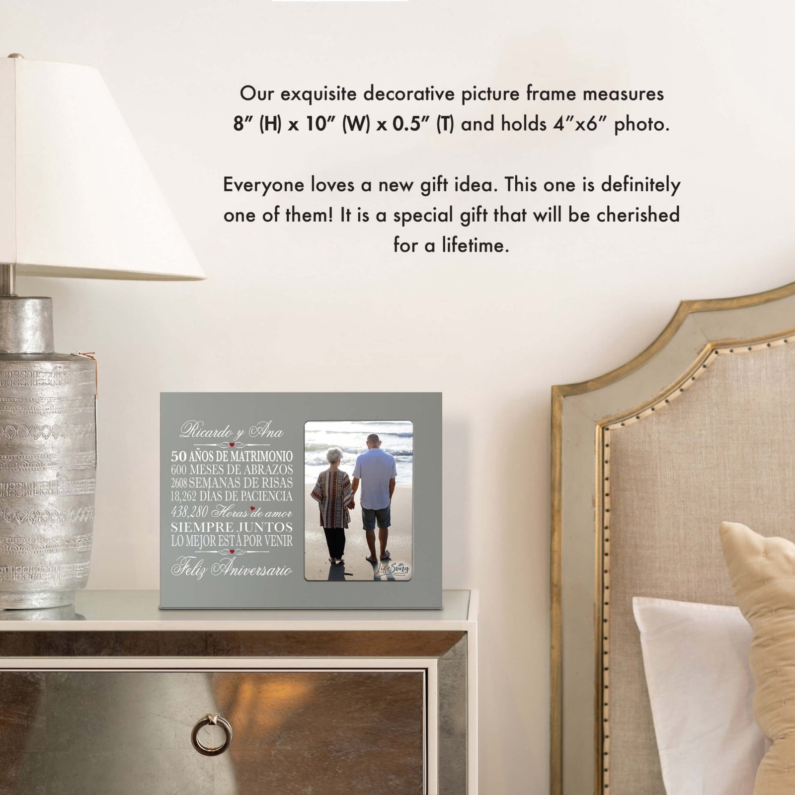 Unique 25th Wedding Anniversary Gift Ideas for Couples – Spanish-themed frame.