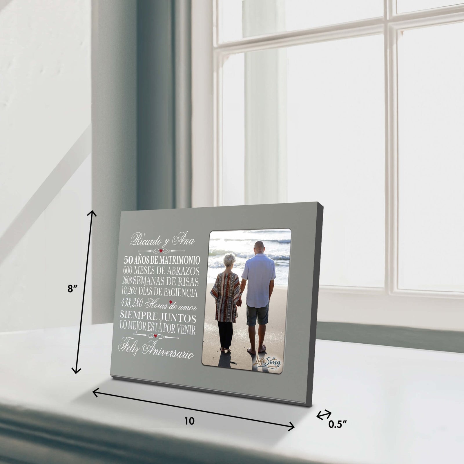Lifesong Milestones Couples 25th Wedding Anniversary Spanish Picture Frame Gift Ideas