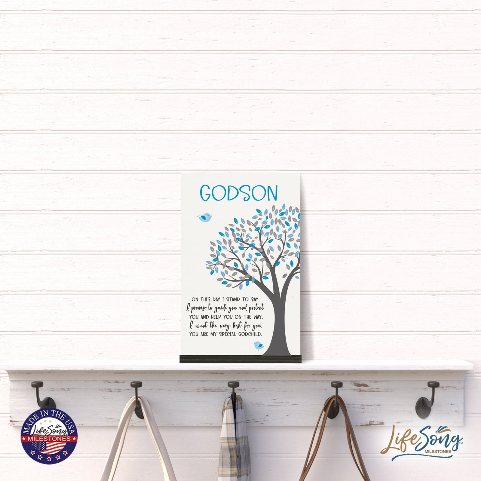 Modern 8x12in Decorative White Acrylic Signs With Wooden Base – On This Day - LifeSong Milestones