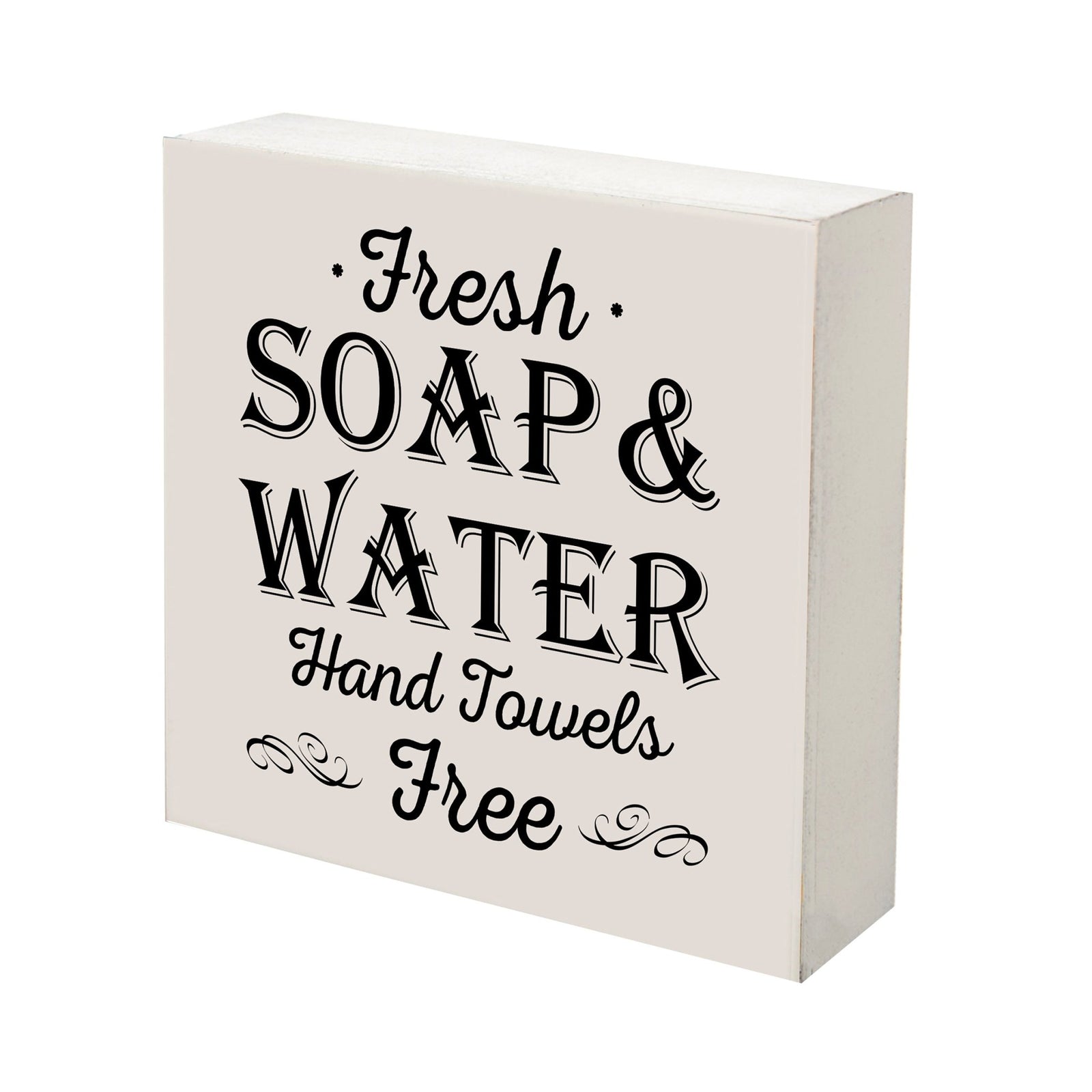 Modern Bathroom Decor 10x10 Shadow Box Fresh Soap & Water Free - LifeSong Milestones