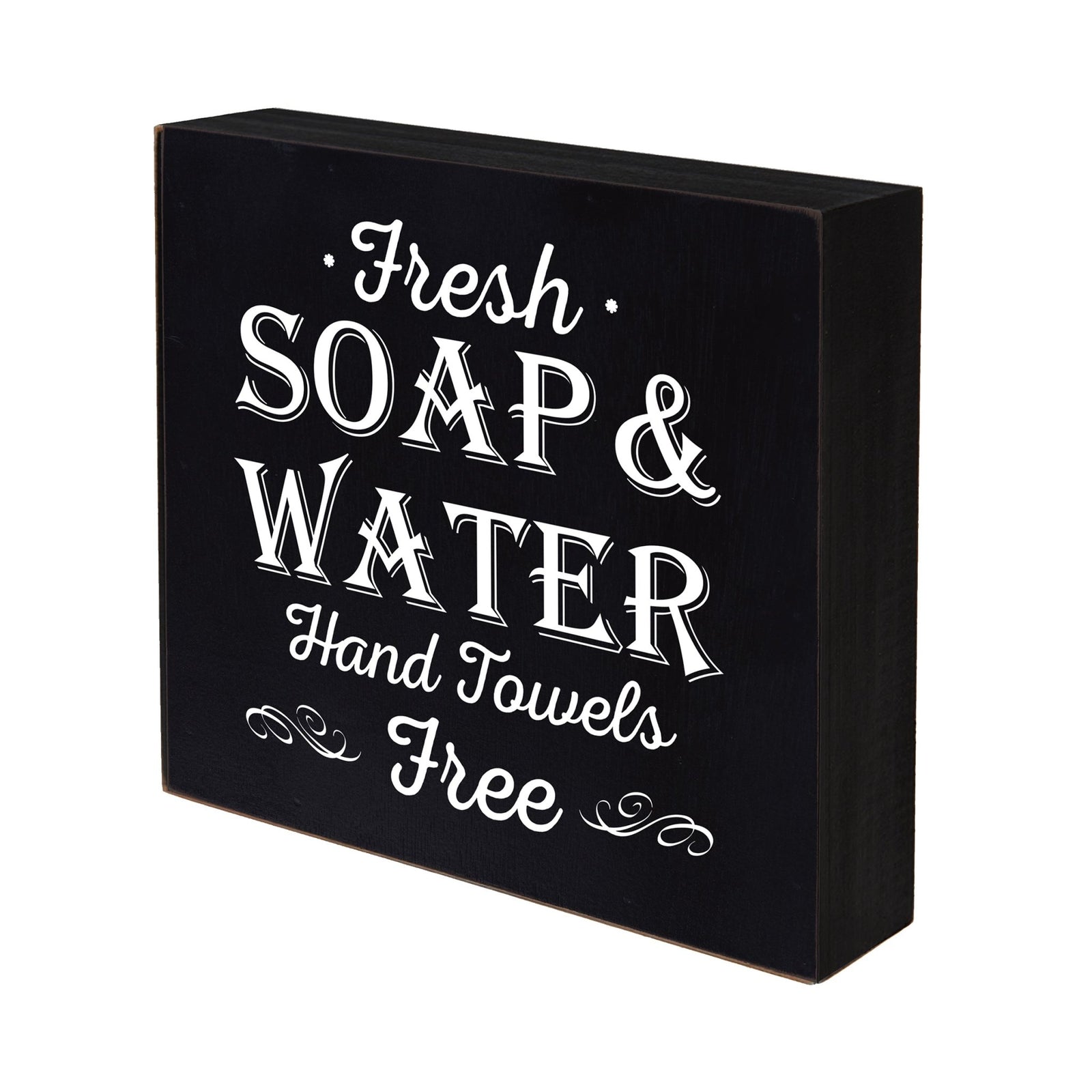 Modern Bathroom Decor 6x6 Shadow Box Fresh Soap & Water Free - LifeSong Milestones