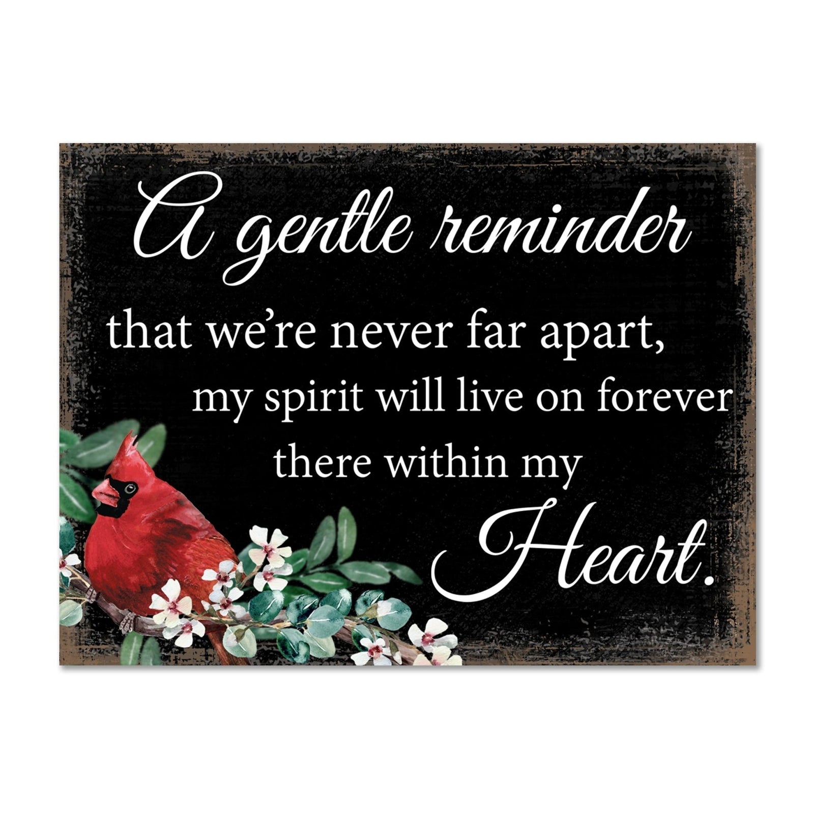 Remembering a loved one with a cardinal-themed memorial magnet for your home decor.