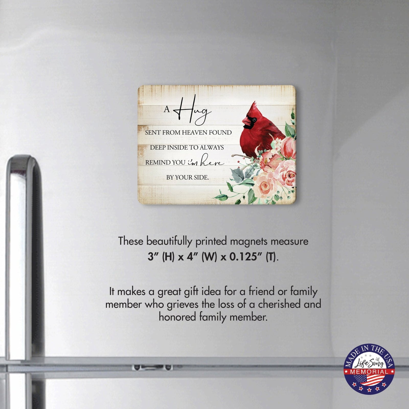 Modern Cardinal Memorial Magnet for Fridge Home Decor - LifeSong Milestones