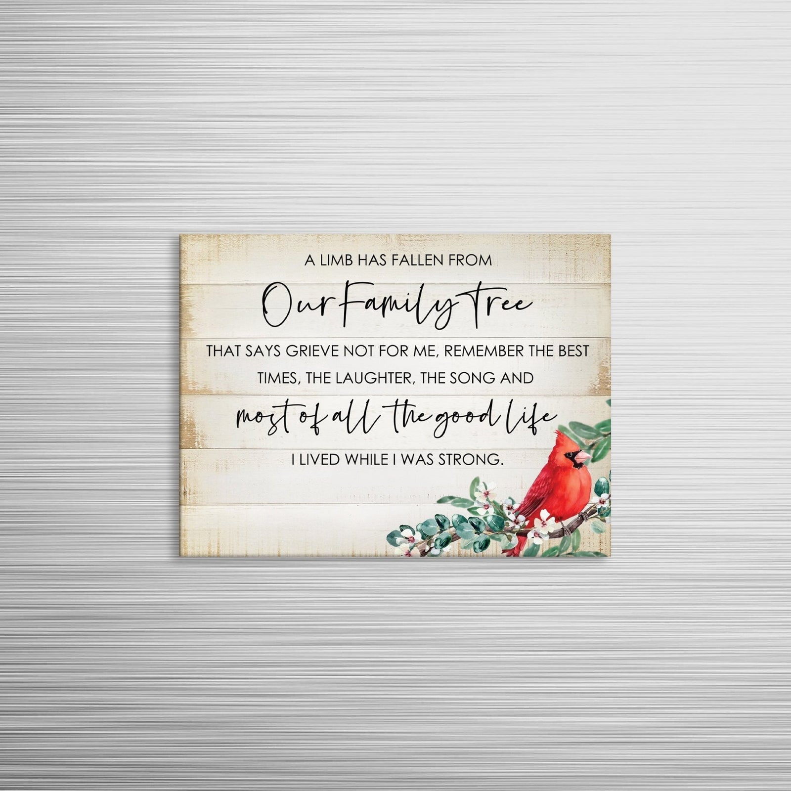 Lifesong Milestones Modern Cardinal Memorial Magnet: A thoughtful and elegant cardinal gift for your loved one's memory.