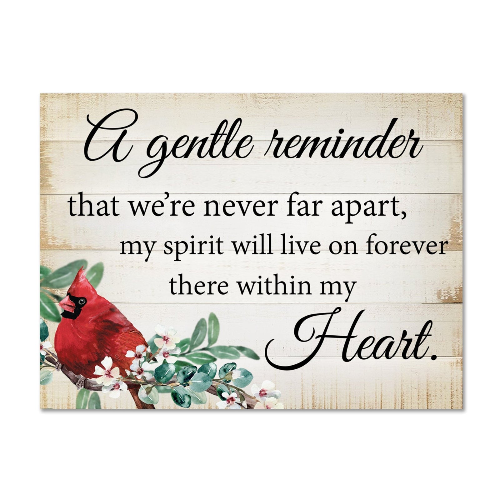 Remembering a loved one with a cardinal-themed memorial magnet for your home decor.