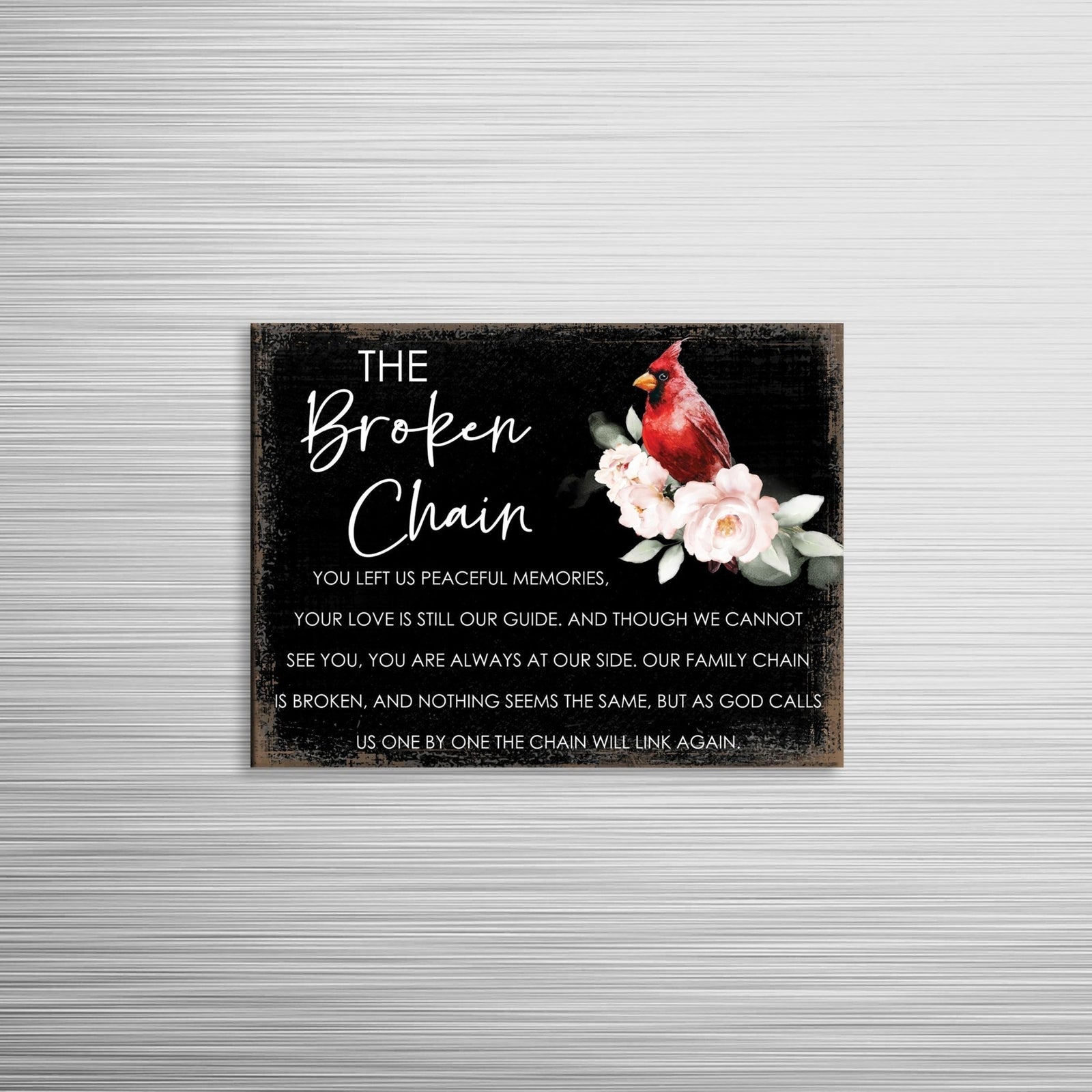 A modern cardinal magnet gracing a refrigerator - a heartfelt home decoration.