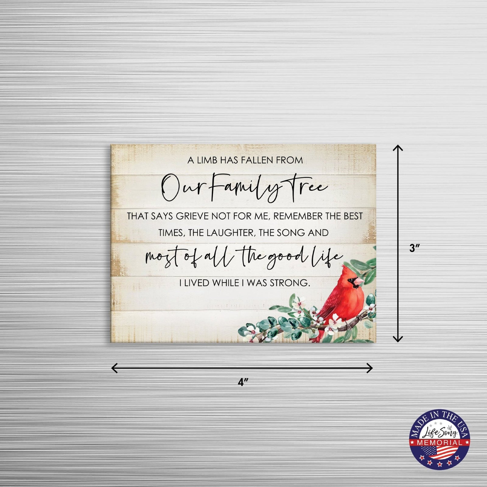 Modern Cardinal Memorial Magnet for Fridge Home Decor - LifeSong Milestones