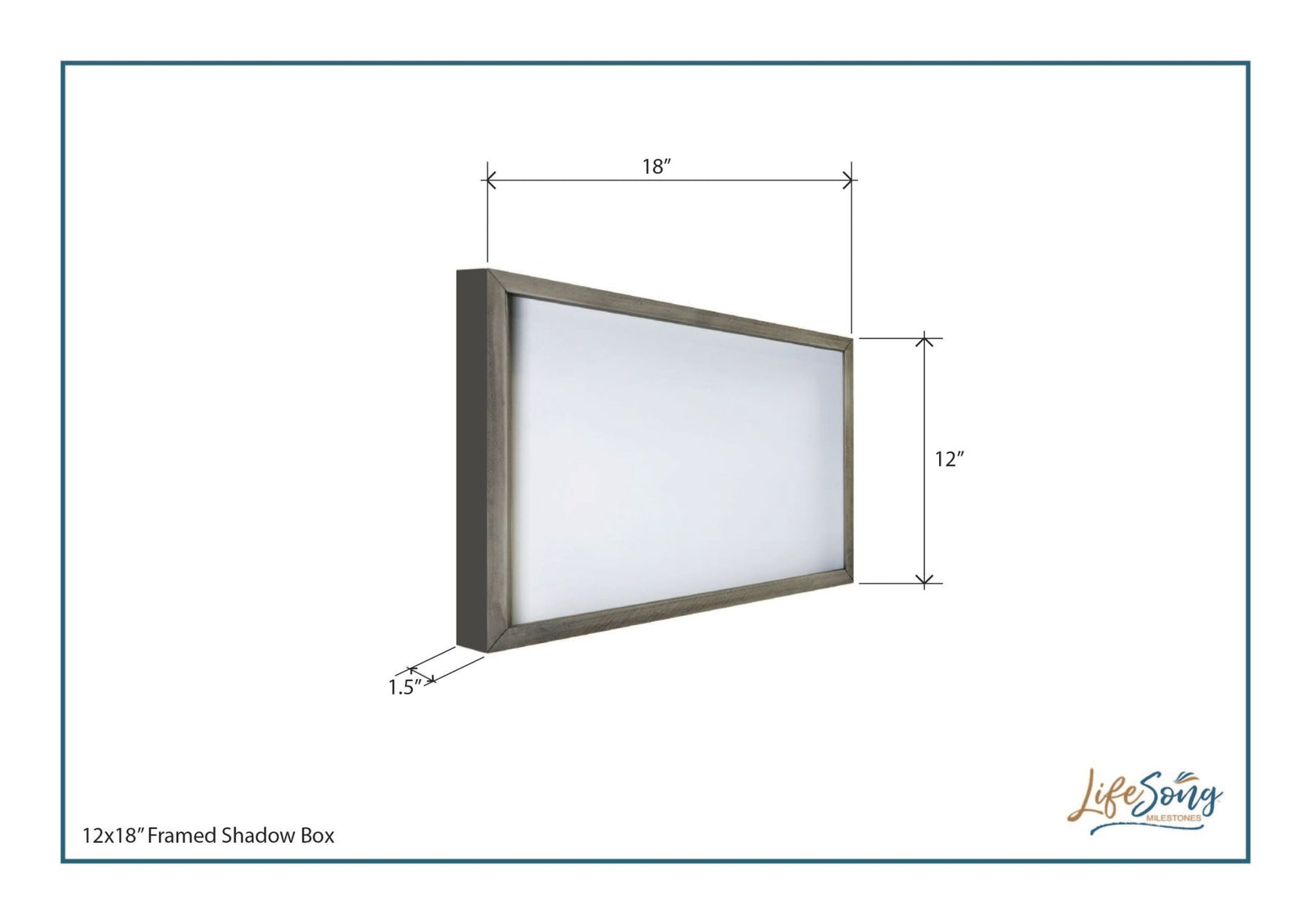 Modern Decorative Turtle Art Canvas Framed Shadow Box - 12x18 - LifeSong Milestones