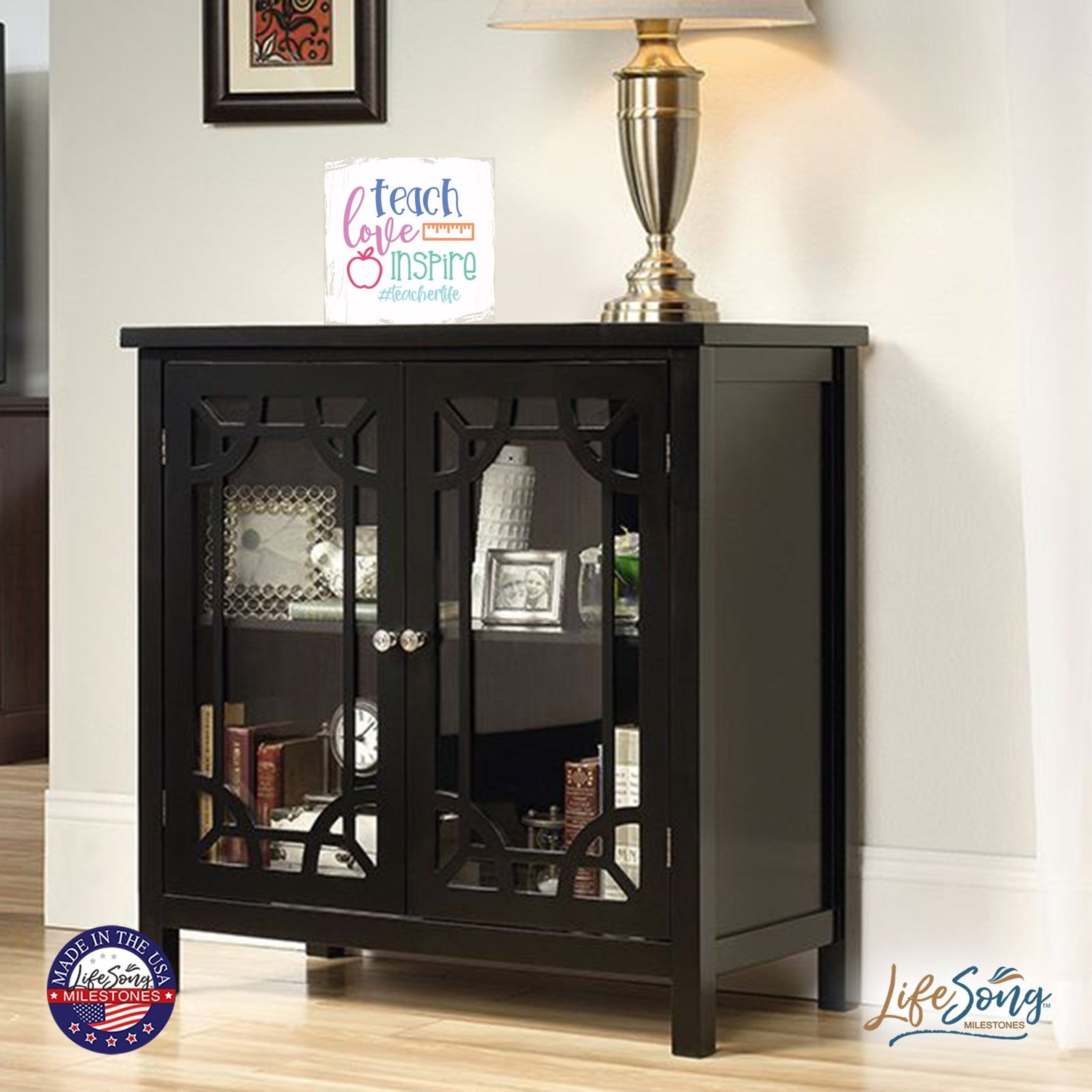 Modern EVERYDAY 6x6in Block shelf decor (Only The Best Moms) Inspirational Plaque and Tabletop Family Home Decoration - LifeSong Milestones