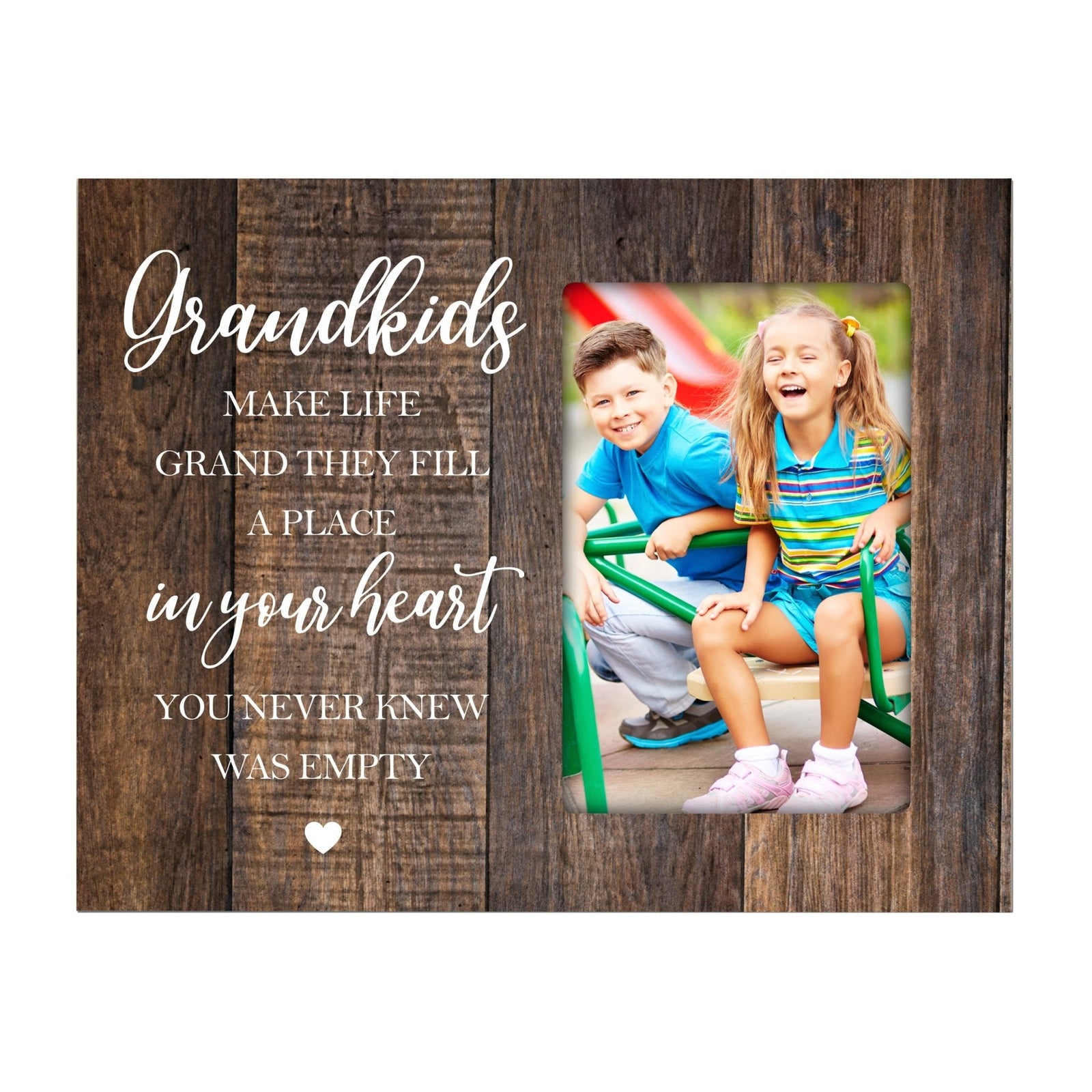 Modern Horizontal 8x10 Wooden Picture Frame Holds 4x6 Photo Home Decoration Gift Idea For Grandparents - Grandparents - LifeSong Milestones