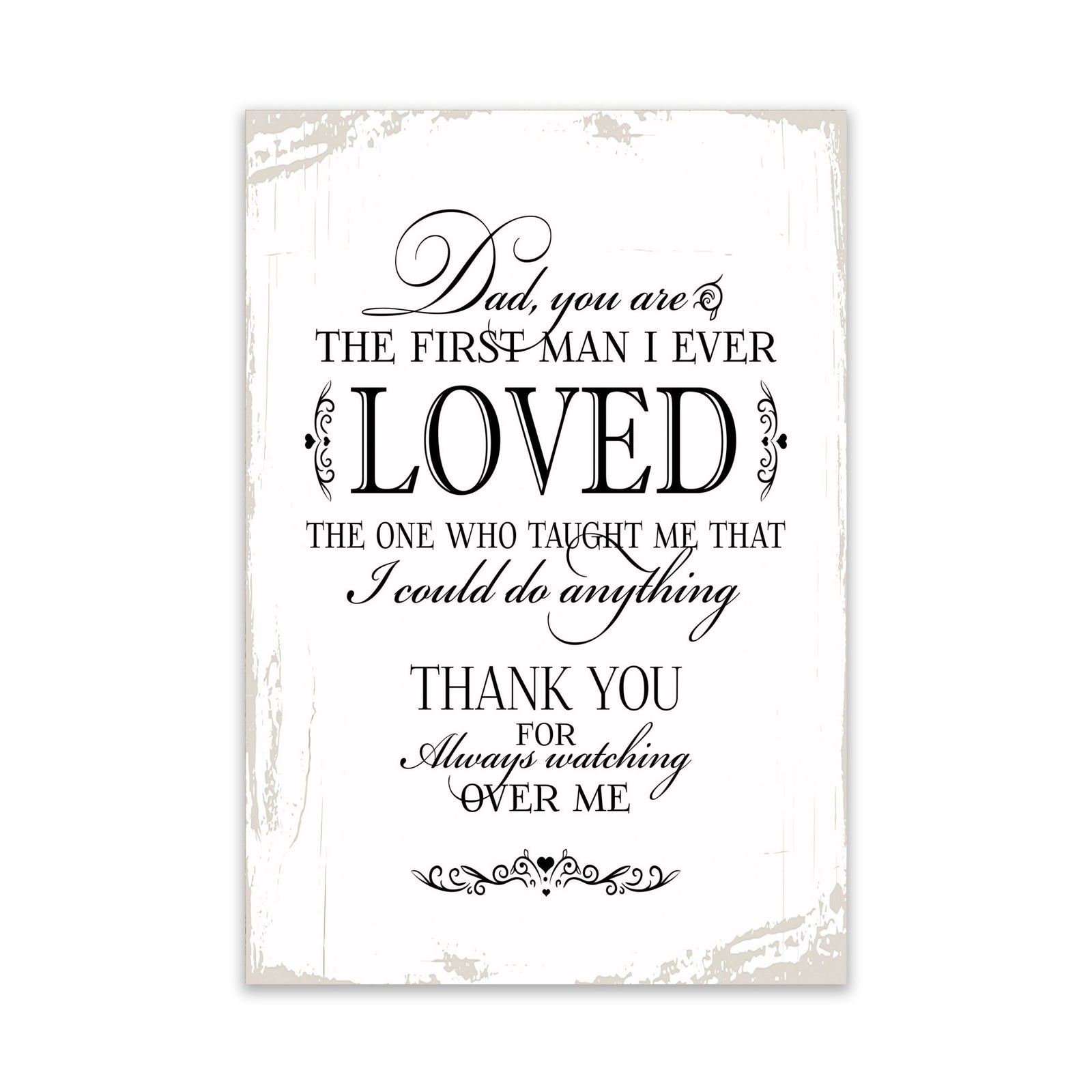 Modern Inspirational Memorial 5.5x 8 inches Wooden Sign Dad You are - Plaque Tabletop Decoration Loss of Loved One Bereavement Sympathy Keepsake - LifeSong Milestones