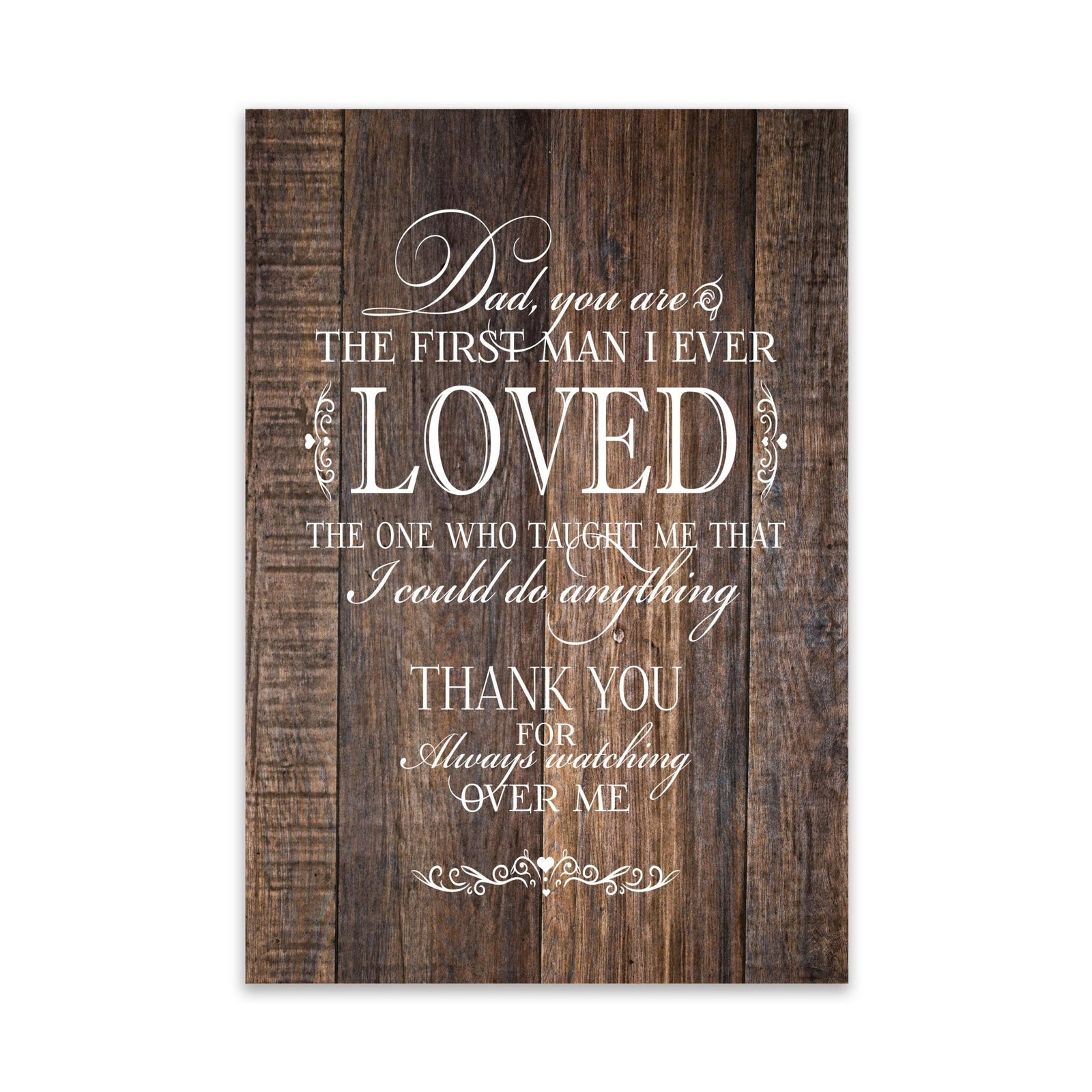 Modern Inspirational Memorial 5.5x 8 inches Wooden Sign Dad You are - Plaque Tabletop Decoration Loss of Loved One Bereavement Sympathy Keepsake - LifeSong Milestones