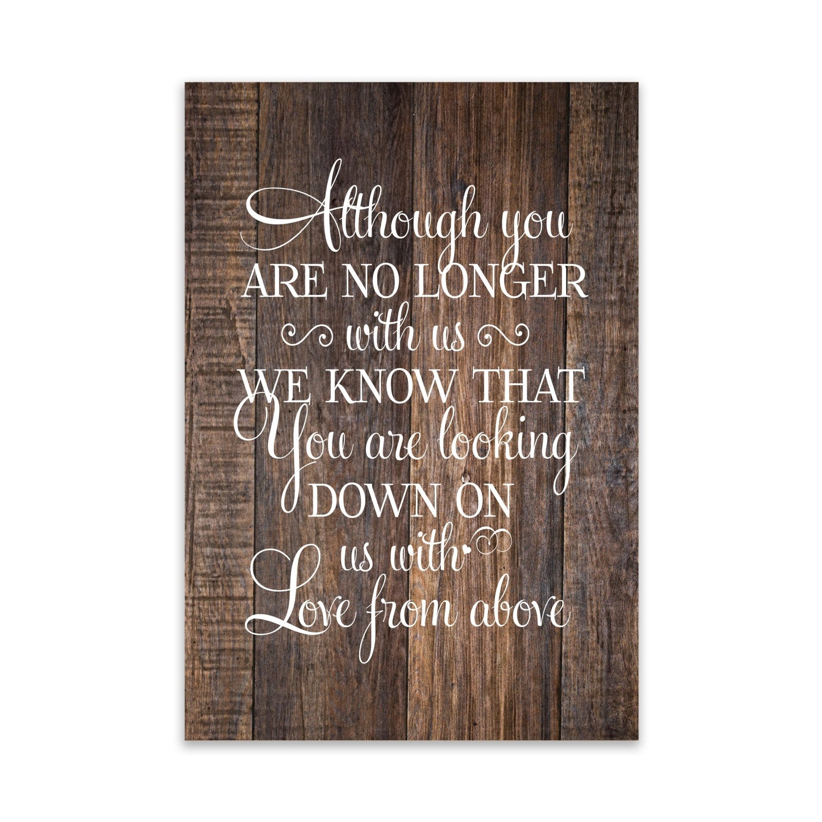 Modern Inspirational Memorial 5.5x 8 inches Wooden Sign Love From Above - Plaque Tabletop Decoration Loss of Loved One Bereavement Sympathy Keepsake - LifeSong Milestones