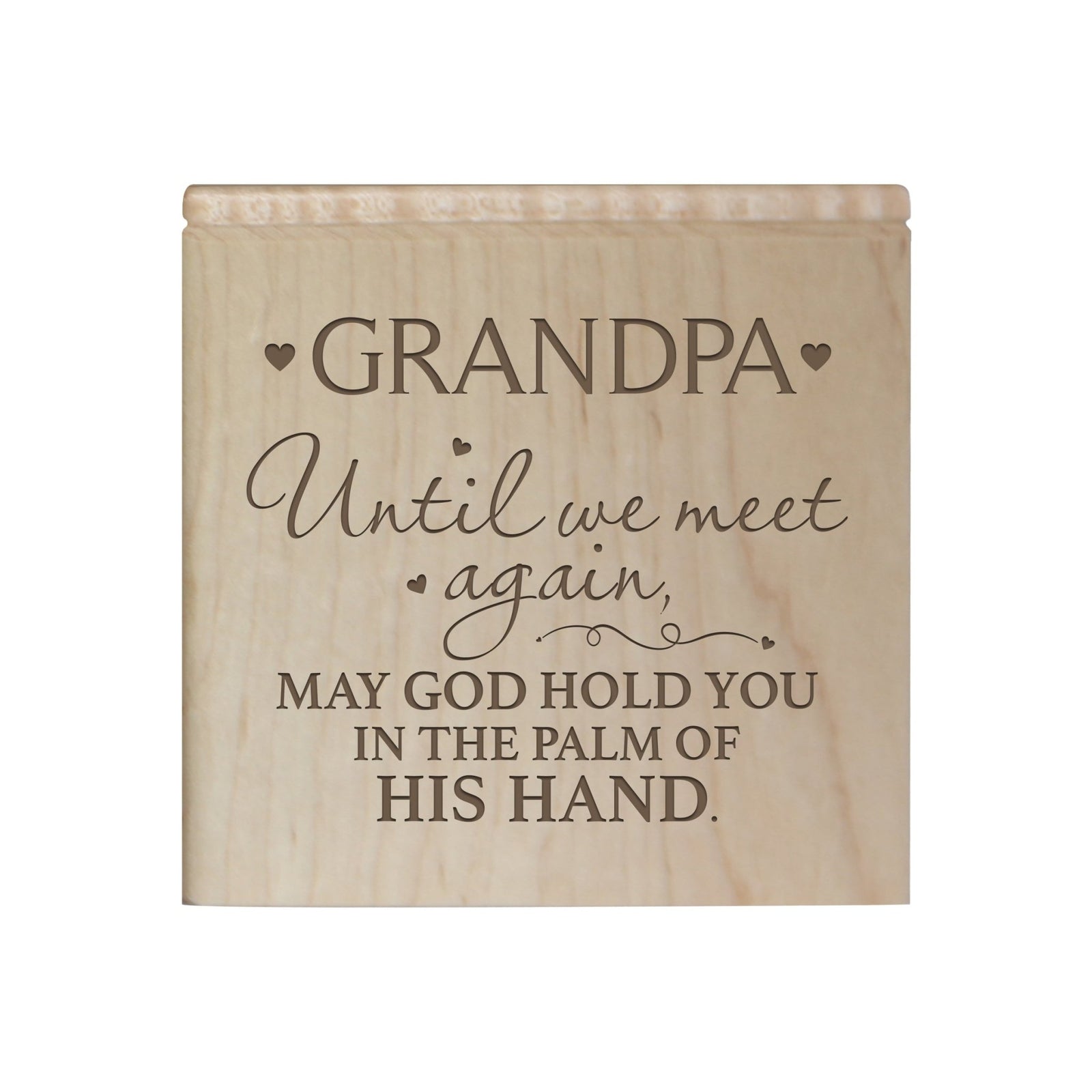 Decorative Wooden Cremation Urn Box for Grandpa's Funeral Service