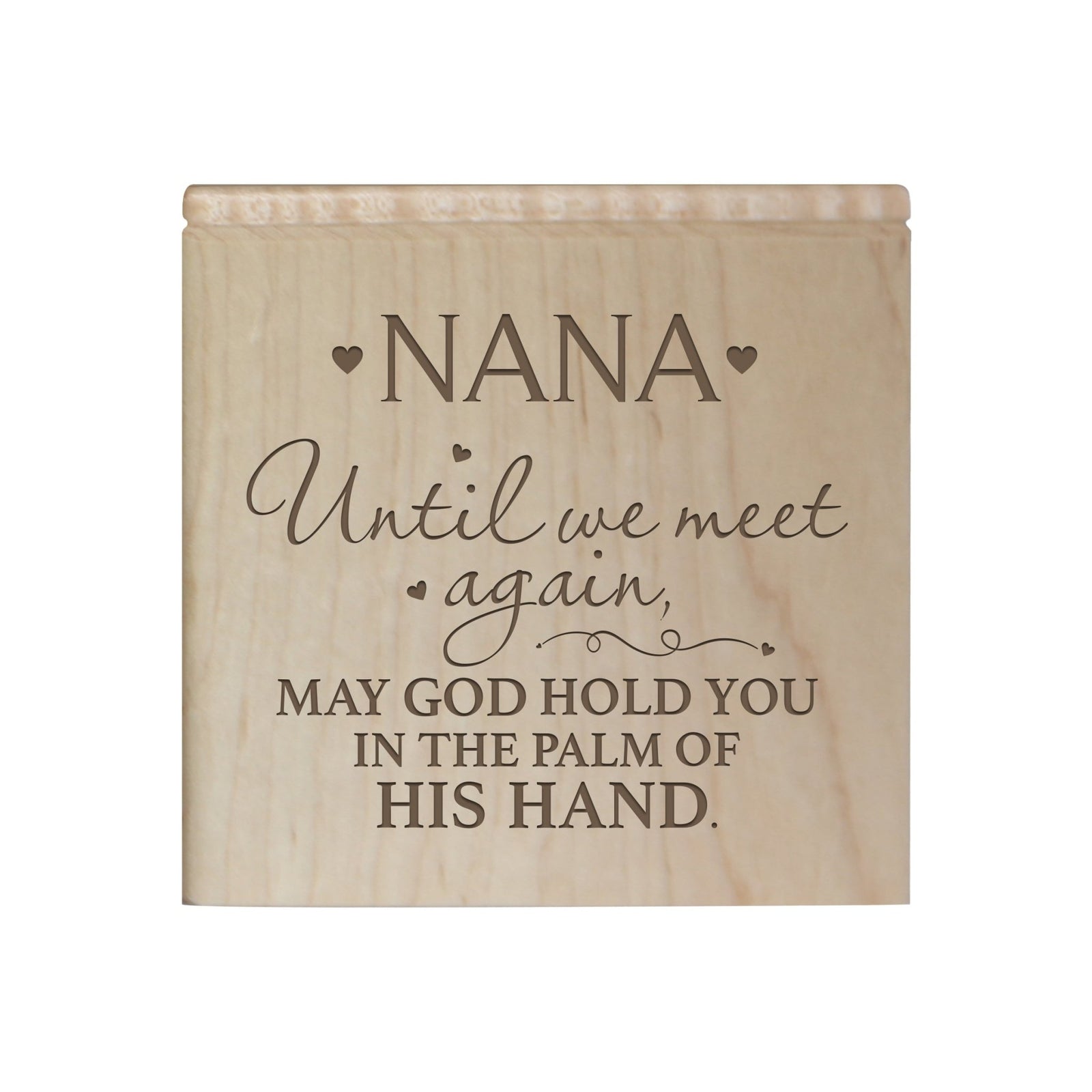 Unique Small Wooden Funeral Cremation Urn Box For Nana's Ashes