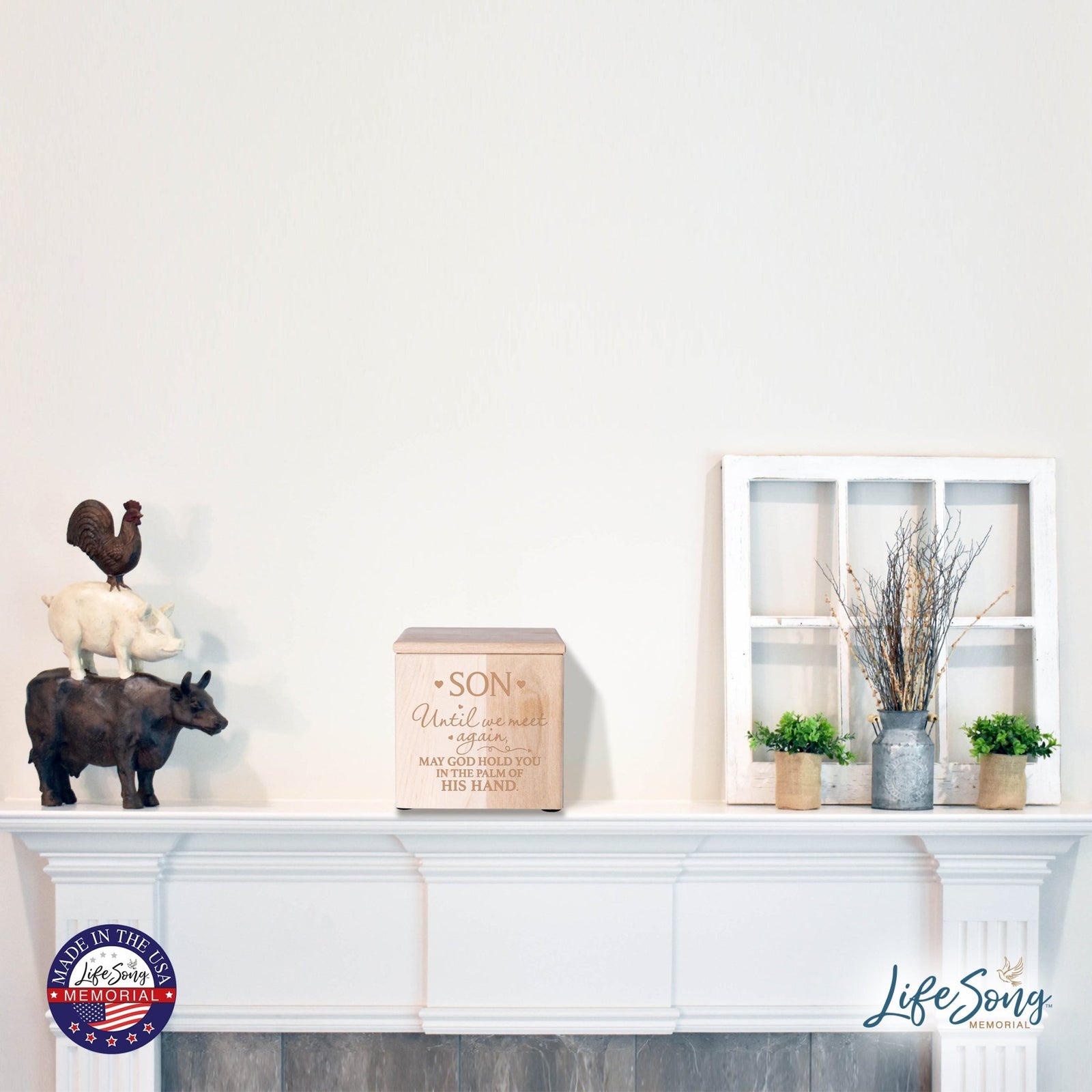 Premium Wooden Memorial Keepsake Urns for Beloved Son