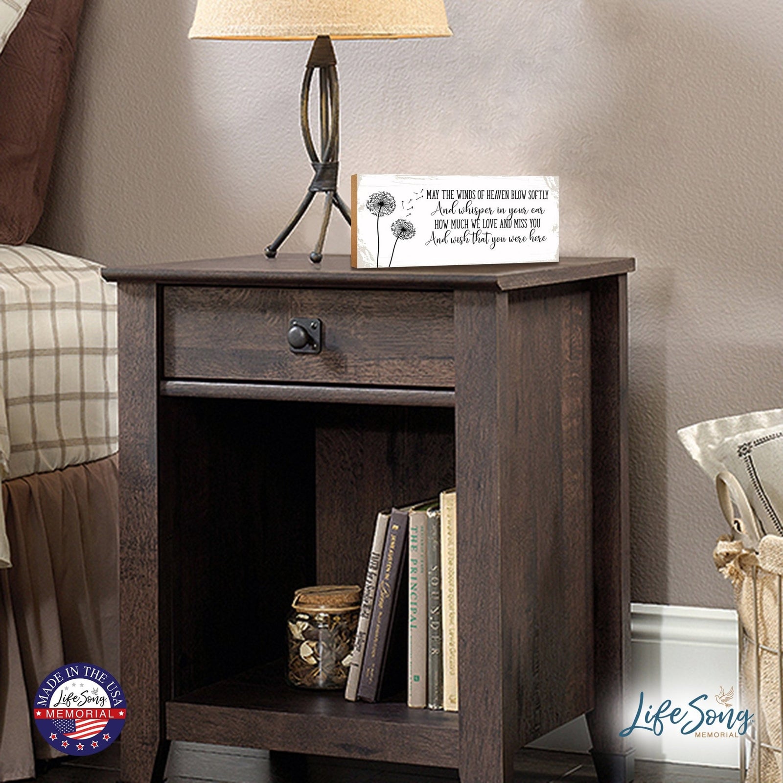 Modern Inspirational Pet Memorial 4x10 inches Wooden Sign (May The Winds) Tabletop Plaque Home Decoration Loss of Pet Bereavement Sympathy Keepsake - LifeSong Milestones