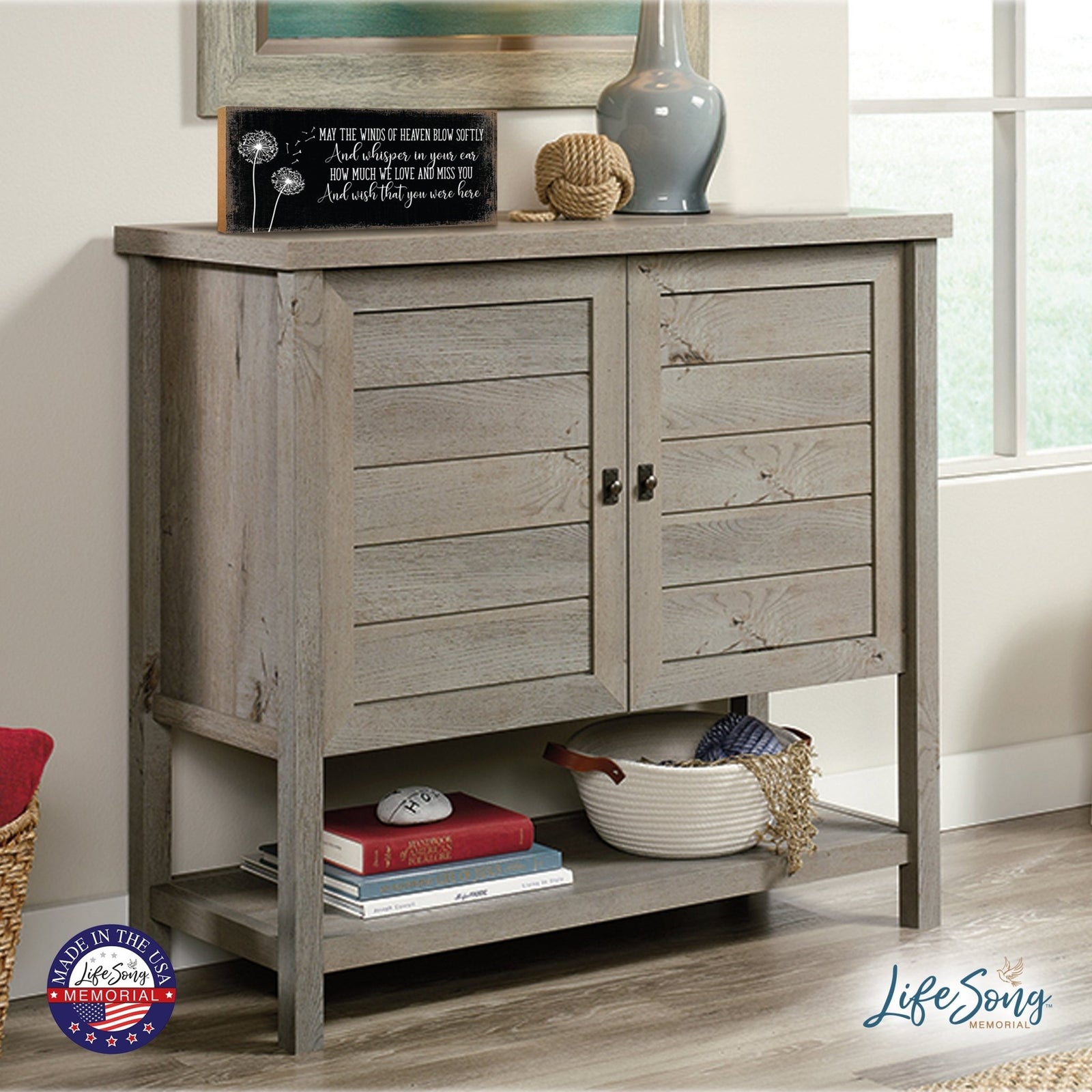 Modern Inspirational Pet Memorial 4x10 inches Wooden Sign (May The Winds) Tabletop Plaque Home Decoration Loss of Pet Bereavement Sympathy Keepsake - LifeSong Milestones