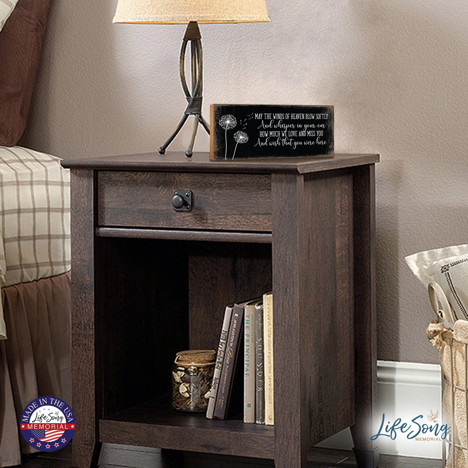 Modern Inspirational Pet Memorial 4x10 inches Wooden Sign (May The Winds) Tabletop Plaque Home Decoration Loss of Pet Bereavement Sympathy Keepsake - LifeSong Milestones