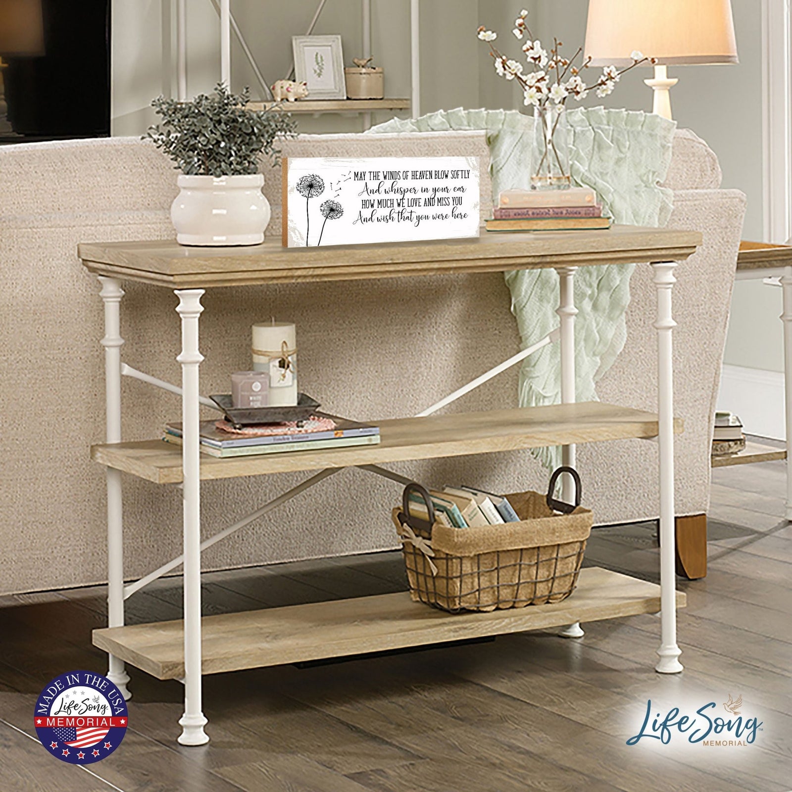 Modern Inspirational Pet Memorial 4x10 inches Wooden Sign (May The Winds) Tabletop Plaque Home Decoration Loss of Pet Bereavement Sympathy Keepsake - LifeSong Milestones