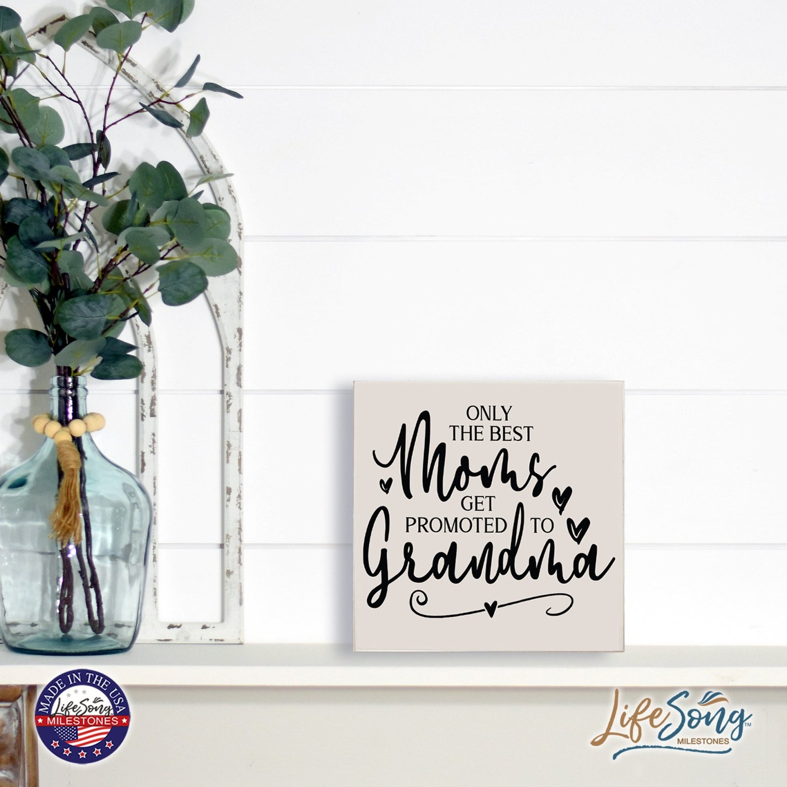 Modern Inspirational Shadow Box for Everyday Home Decorations For Mothers 6x6 - Only The Best Moms - LifeSong Milestones