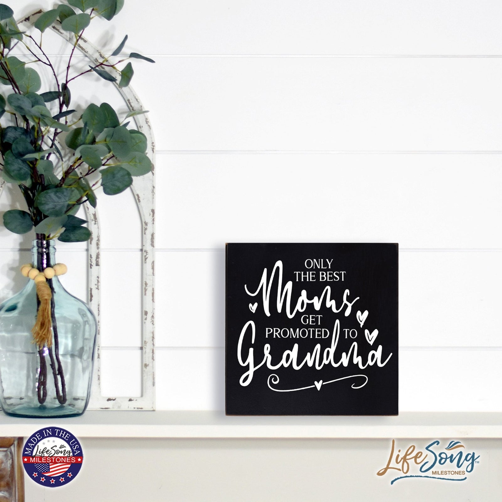 Modern Inspirational Shadow Box for Everyday Home Decorations For Mothers 6x6 - Only The Best Moms - LifeSong Milestones
