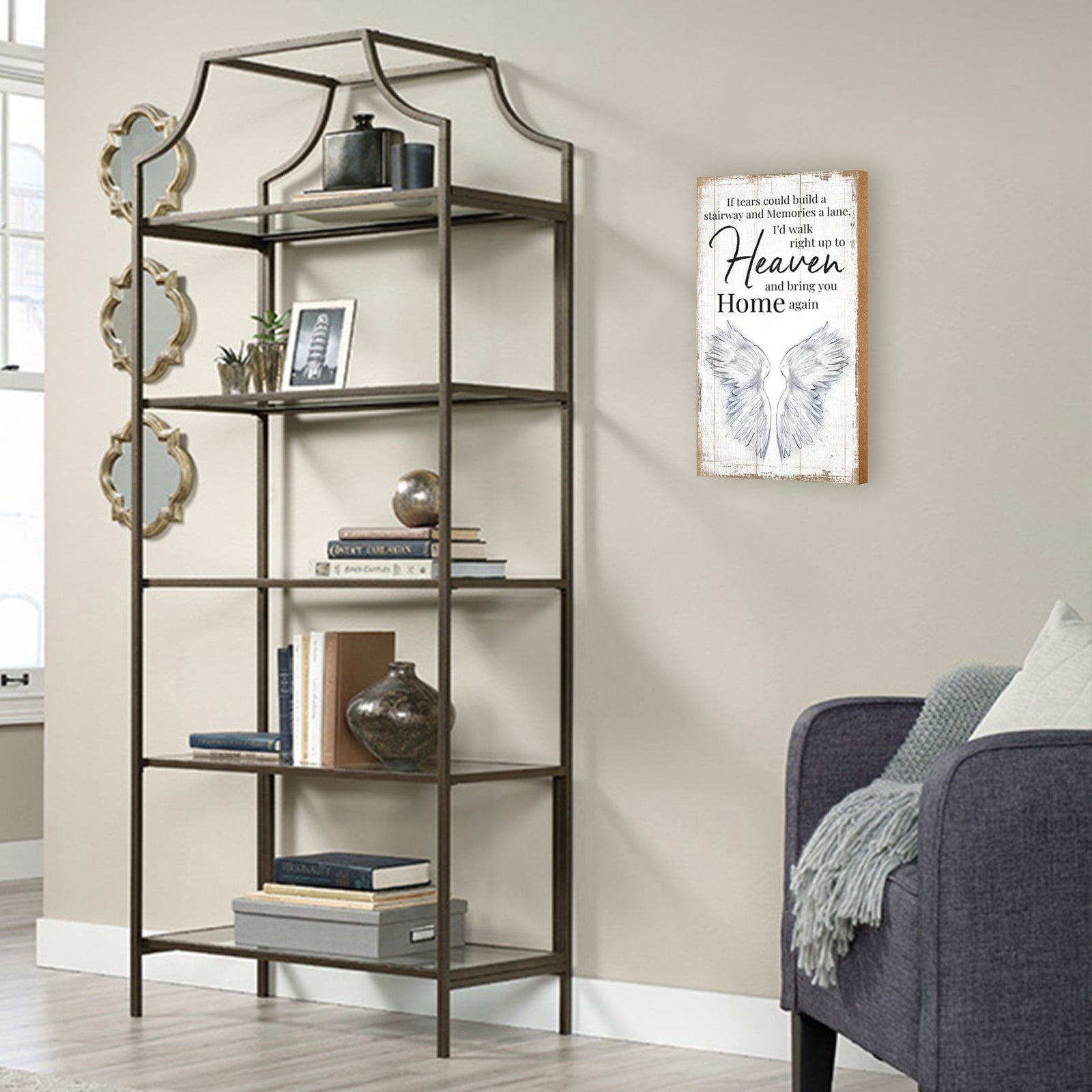 Modern Inspirational Wall Hanging Plaque For Home Décor & Gift Ideas - Stairway to Heaven - LifeSong Milestones