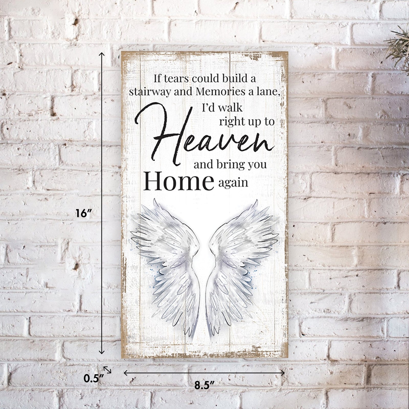 Modern Inspirational Wall Hanging Plaque For Home Décor & Gift Ideas - Stairway to Heaven - LifeSong Milestones