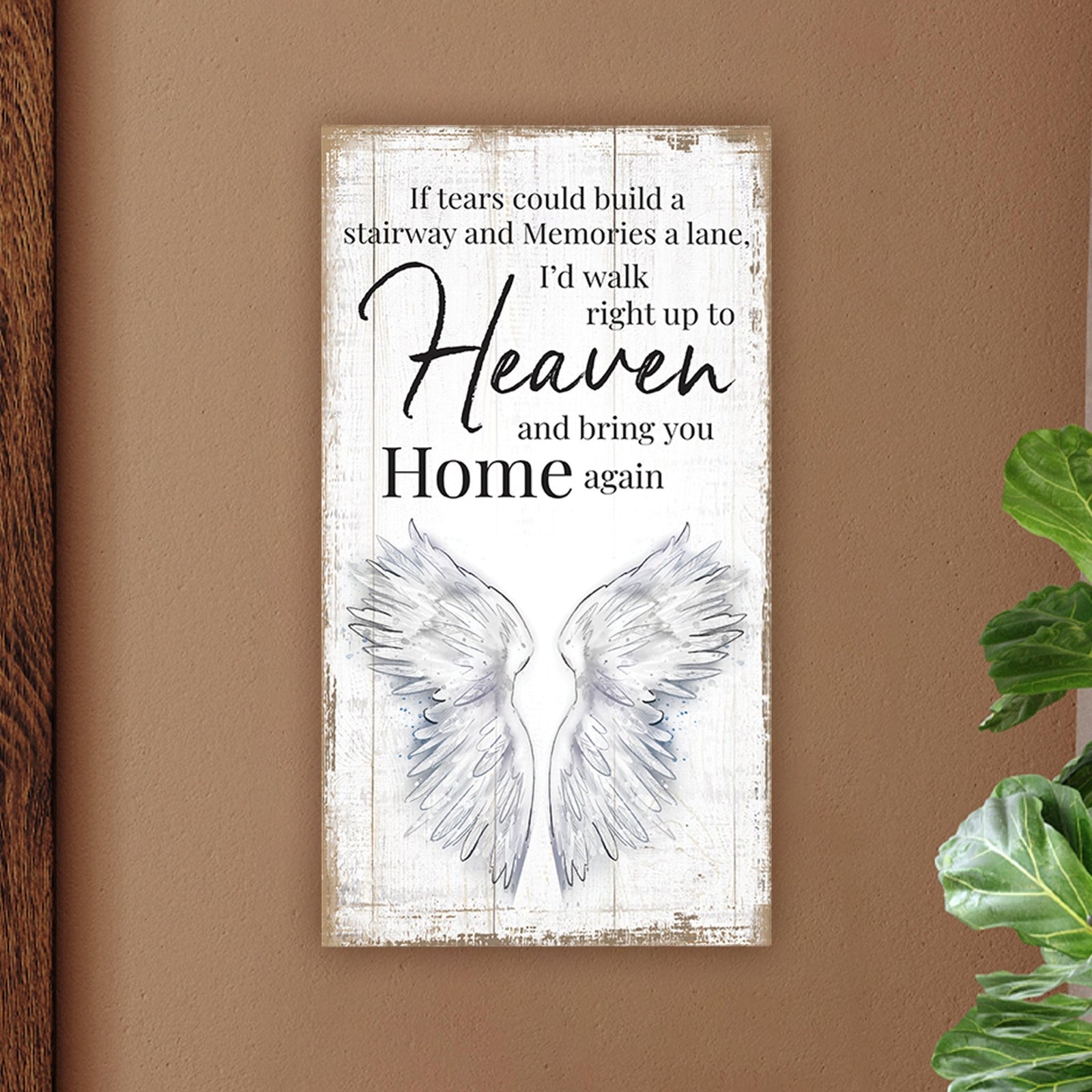 Modern Inspirational Wall Hanging Plaque For Home Décor & Gift Ideas - Stairway to Heaven - LifeSong Milestones