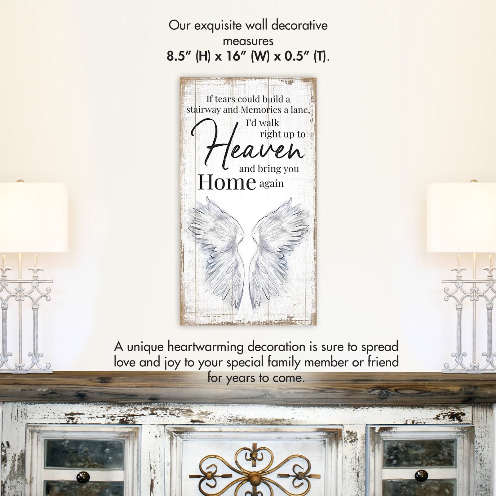 Modern Inspirational Wall Hanging Plaque For Home Décor & Gift Ideas - Stairway to Heaven - LifeSong Milestones