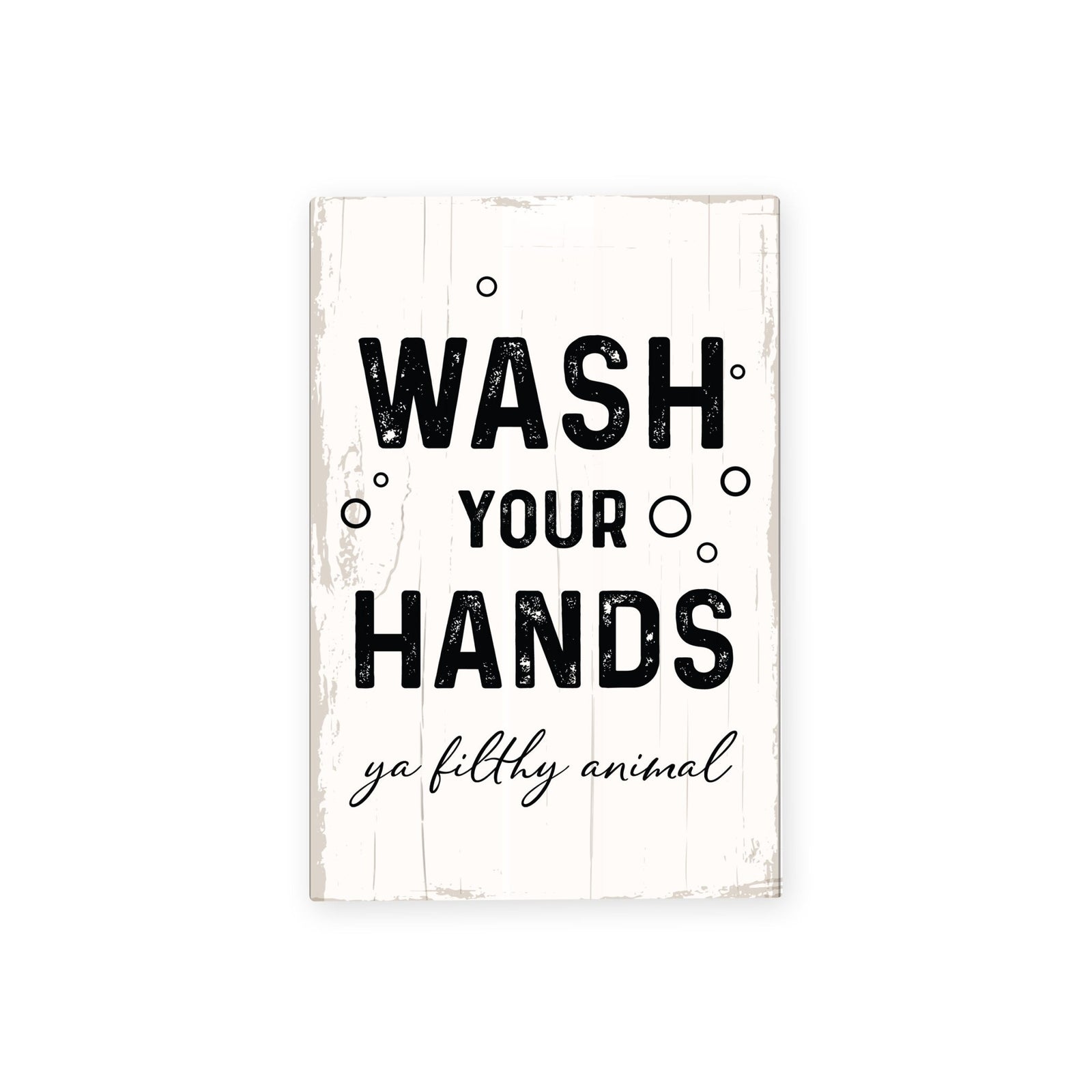 Modern Inspirational Wash Your Hands Wooden Sign for Bathroom And Kitchen Decoration 5.5x8in - LifeSong Milestones