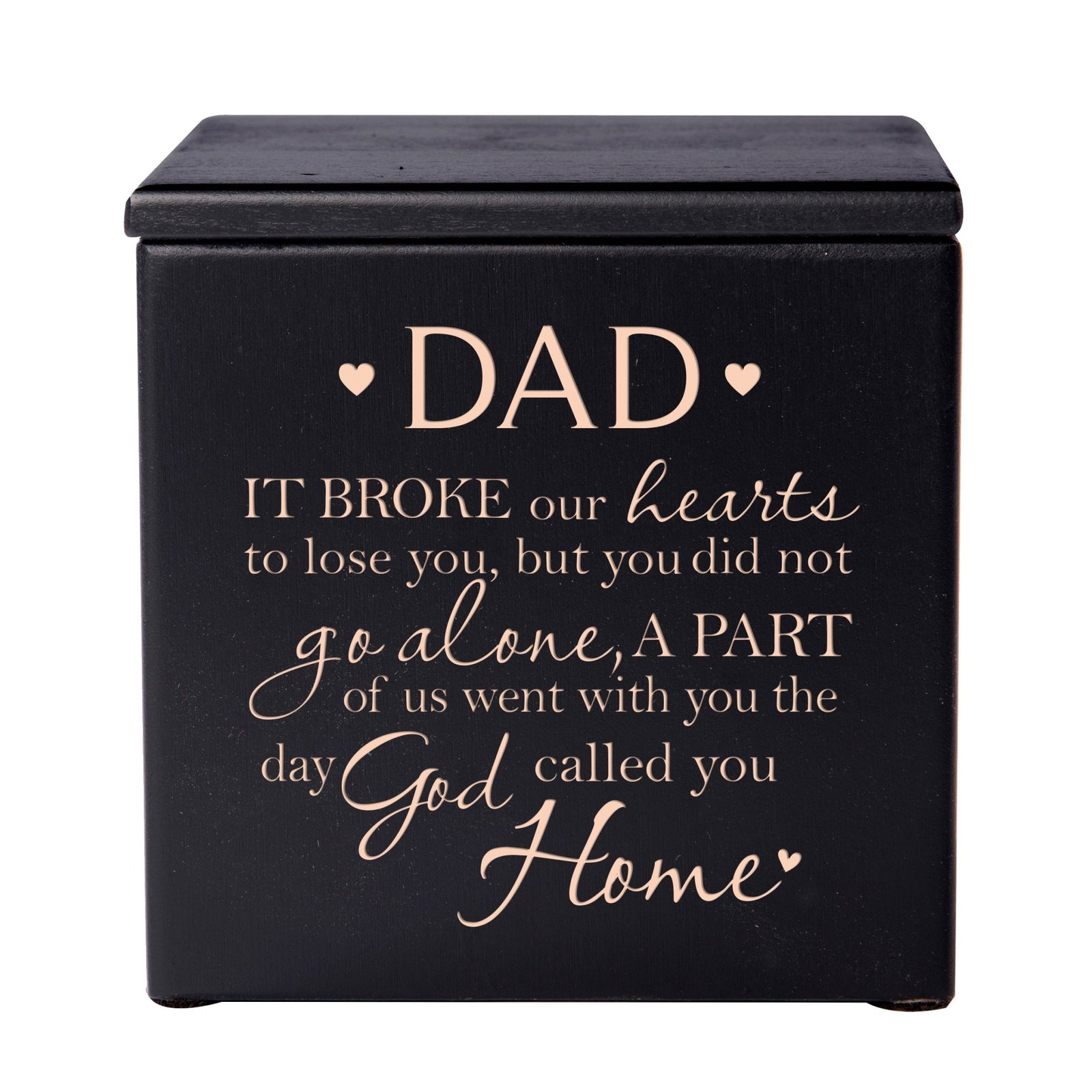 Modern Small Wooden Cremation Urn Box for Dad's Memorial