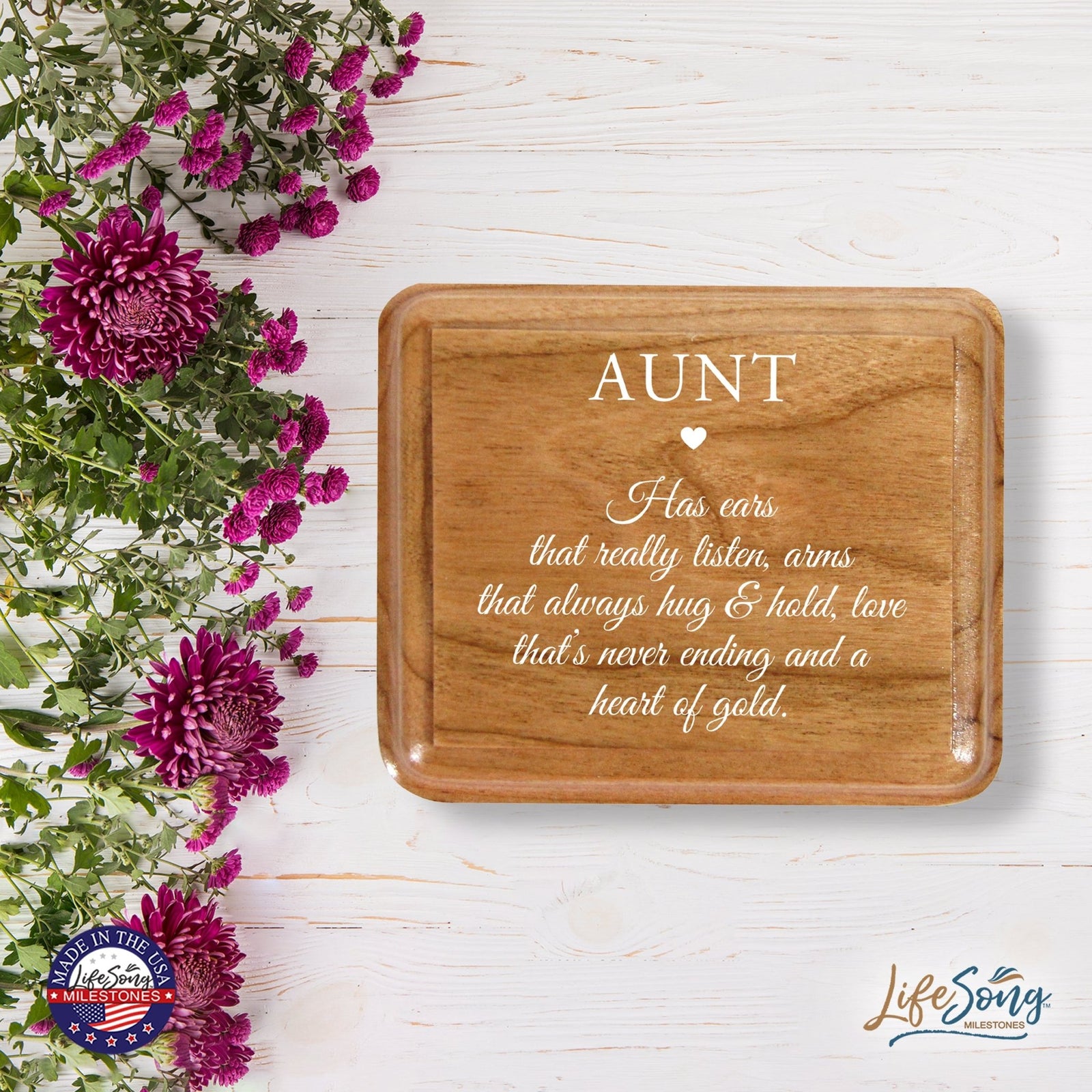 Modern Keepsake Box Inspirational Quotes for Aunts 3.5x3 - LifeSong Milestones