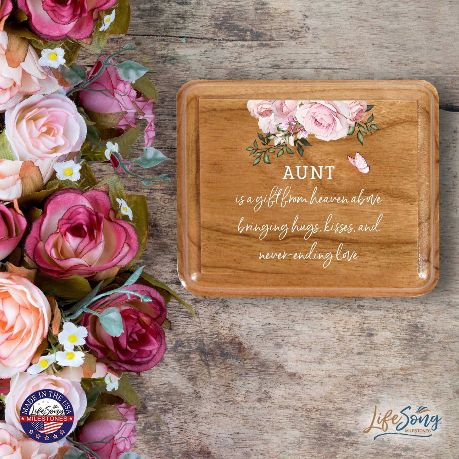 Modern Keepsake Box Inspirational Quotes for Aunts 3.5x3 - LifeSong Milestones