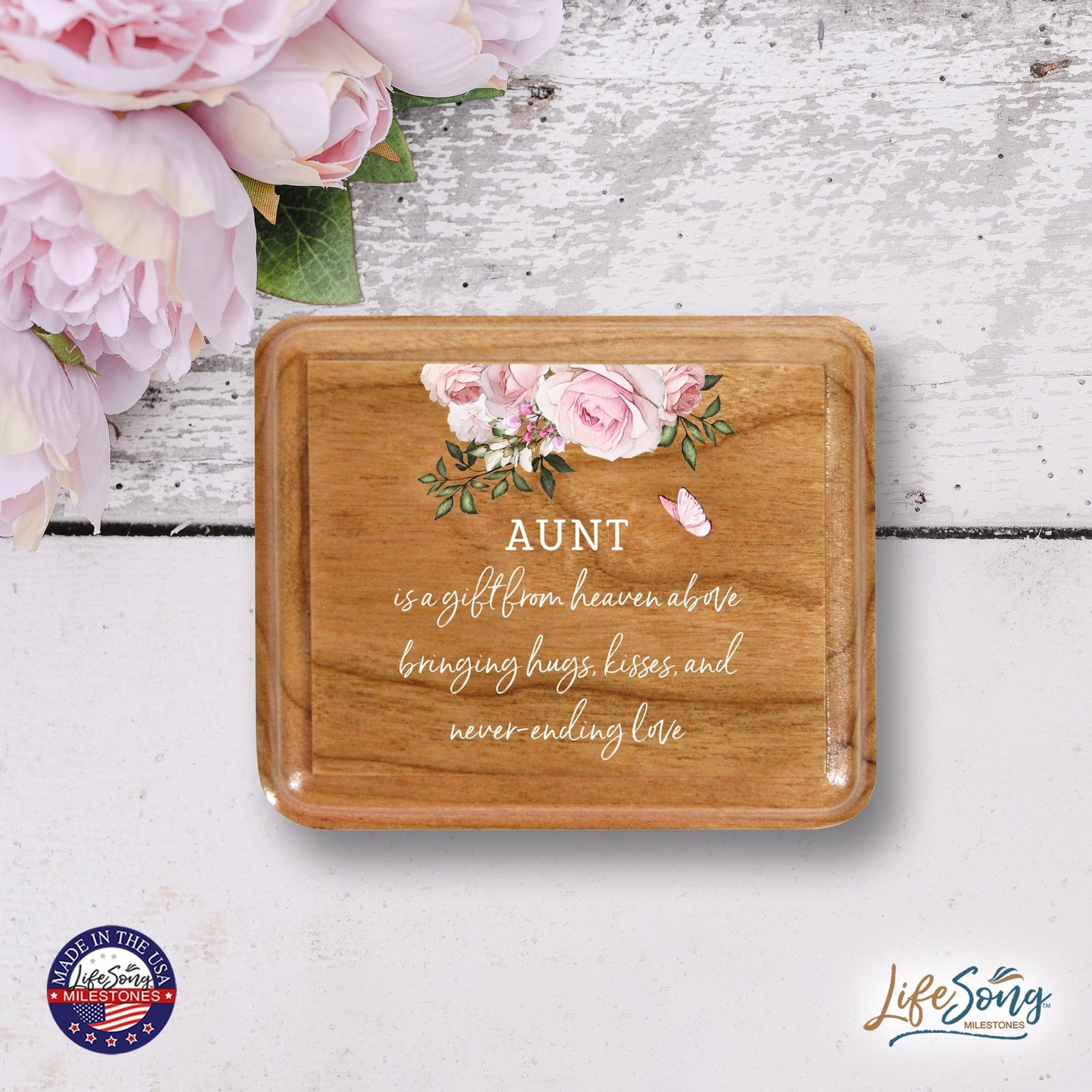 Modern Keepsake Box Inspirational Quotes for Aunts 3.5x3 - LifeSong Milestones