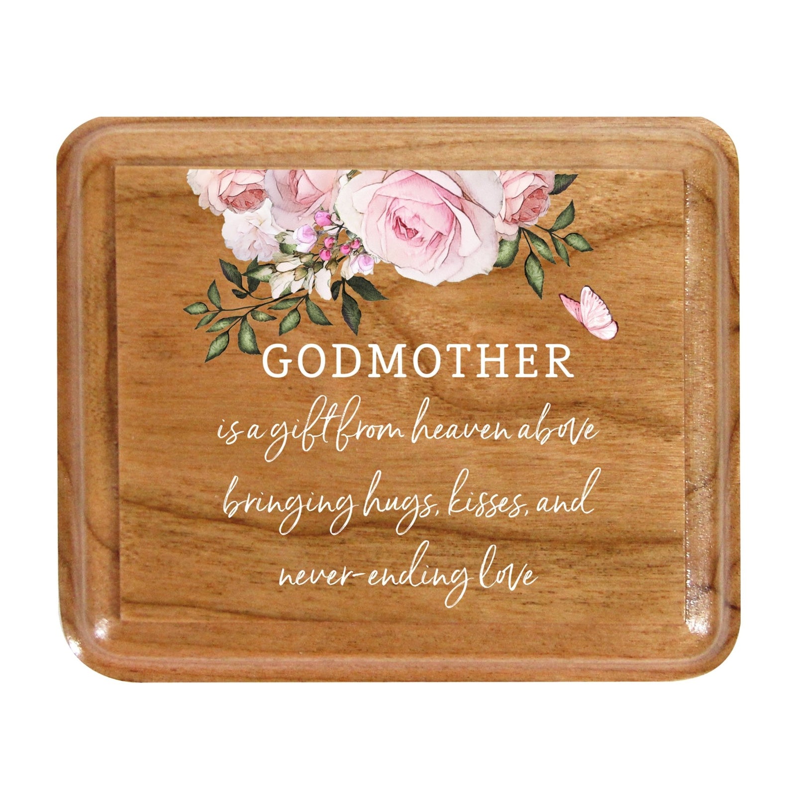 Modern Keepsake Box Inspirational Quotes for Godmother 3.5x3 Godmother - LifeSong Milestones