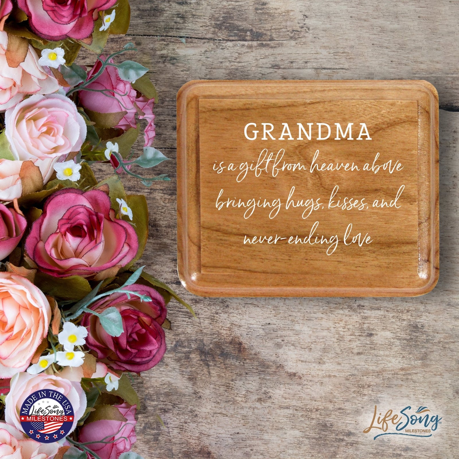 Modern Keepsake Box Inspirational Quotes for Grandmother 3.5x3 Grandmother Is A Gift - LifeSong Milestones
