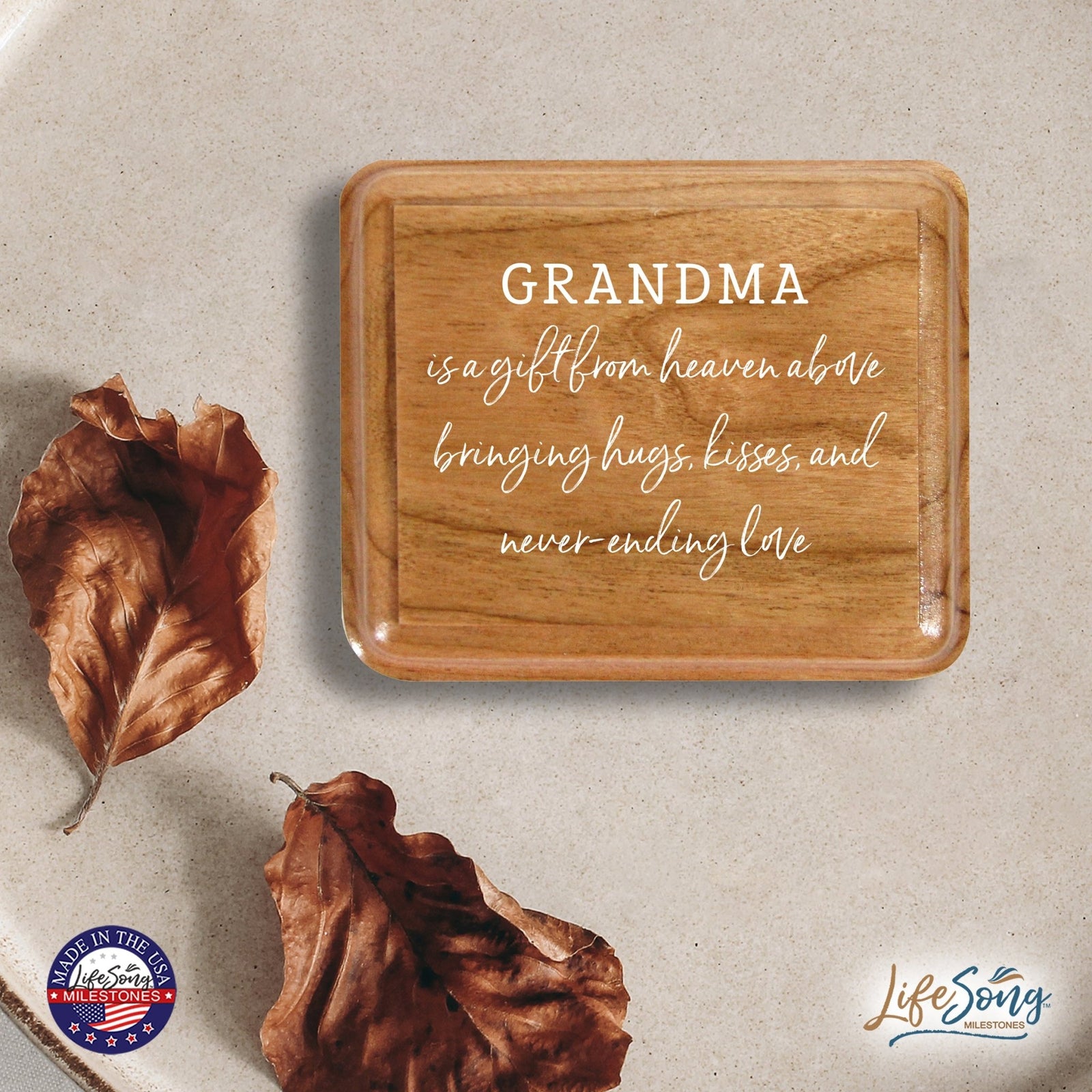 Modern Keepsake Box Inspirational Quotes for Grandmother 3.5x3 Grandmother Is A Gift - LifeSong Milestones