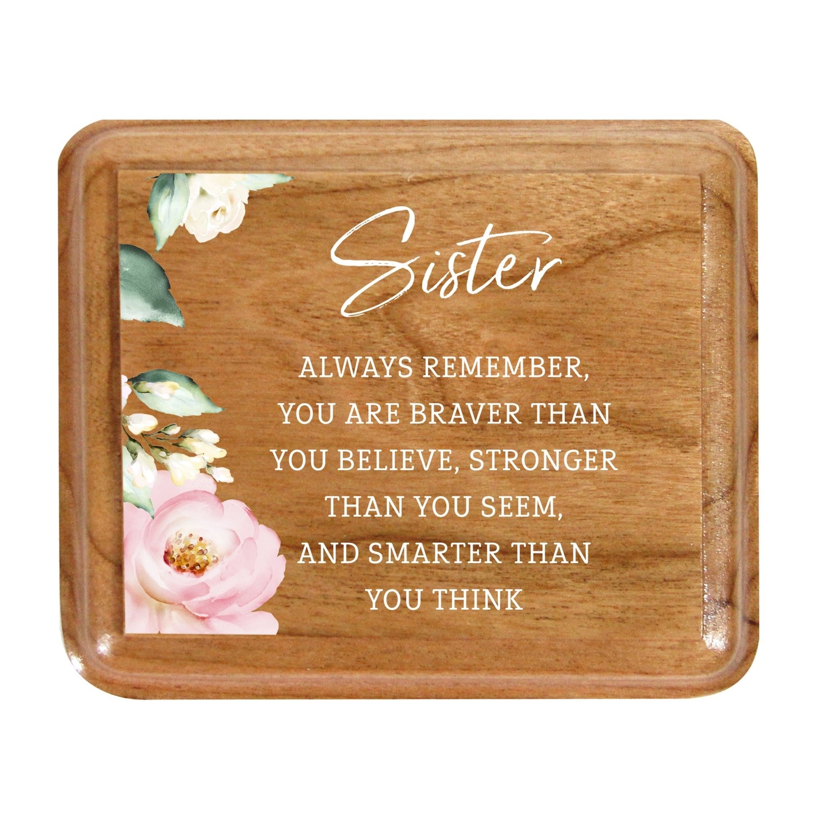 Modern Keepsake Box Inspirational Quotes for Sister 3.5x3 Sister - LifeSong Milestones