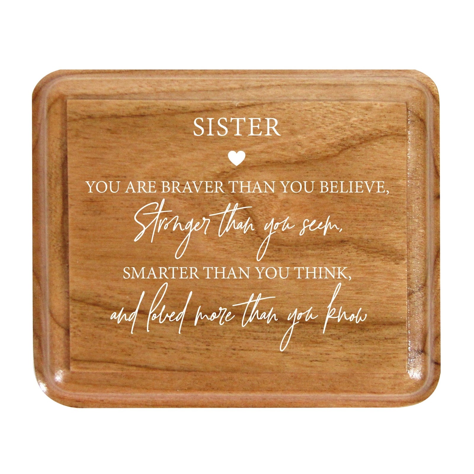 Modern Keepsake Box Inspirational Quotes for Sister 3.5x3 Sister - LifeSong Milestones