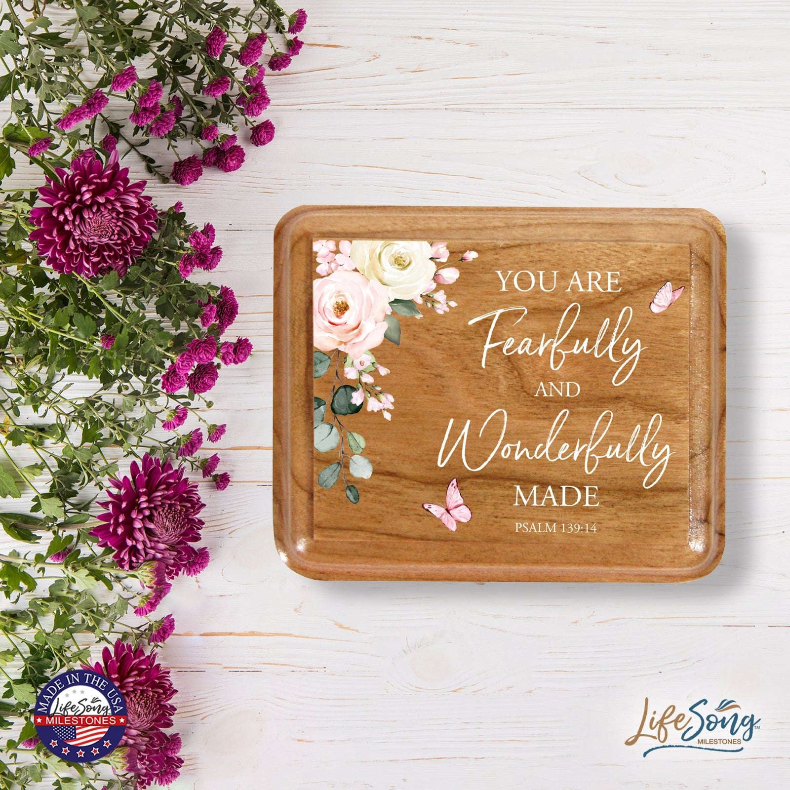 Modern Keepsake Box with Inspirational Quotes 3.5x3 Girls - LifeSong Milestones