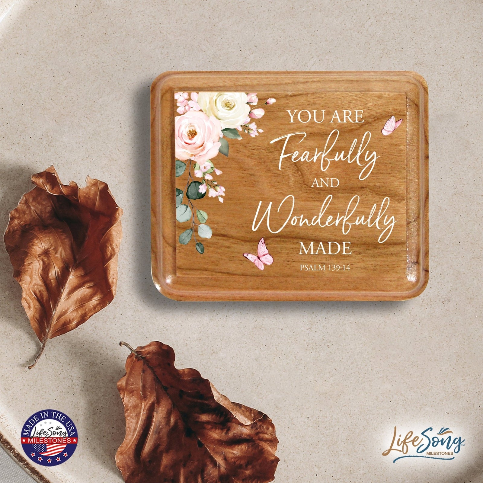 Modern Keepsake Box with Inspirational Quotes 3.5x3 Girls - LifeSong Milestones