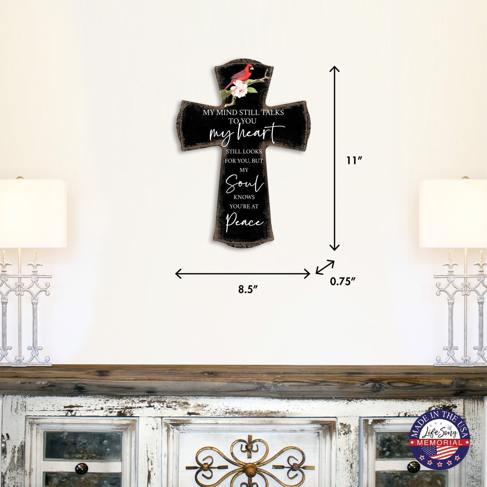 Modern Memorial Wall Cross Bereavement Gift - LifeSong Milestones