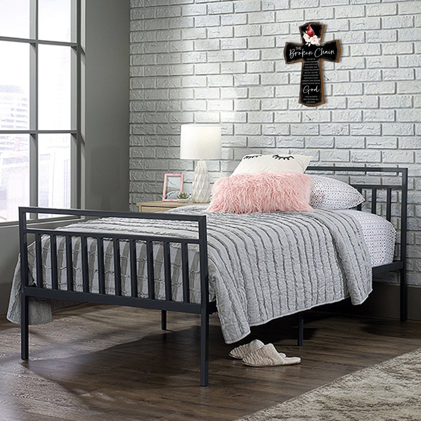 Modern Memorial Wall Cross Bereavement Gift - LifeSong Milestones