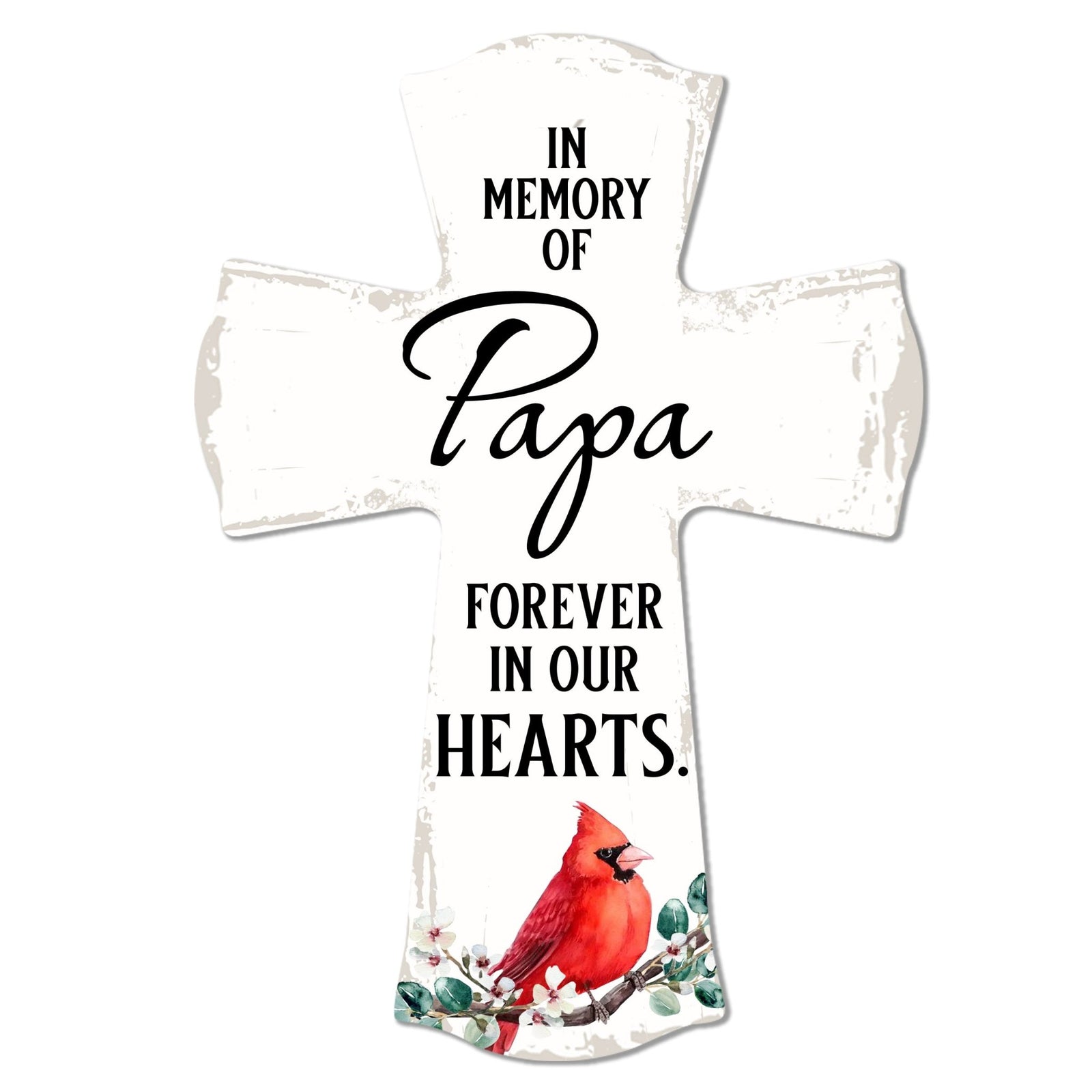 Modern Memorial Wall Cross Bereavement Gift - In Memory Of - LifeSong Milestones